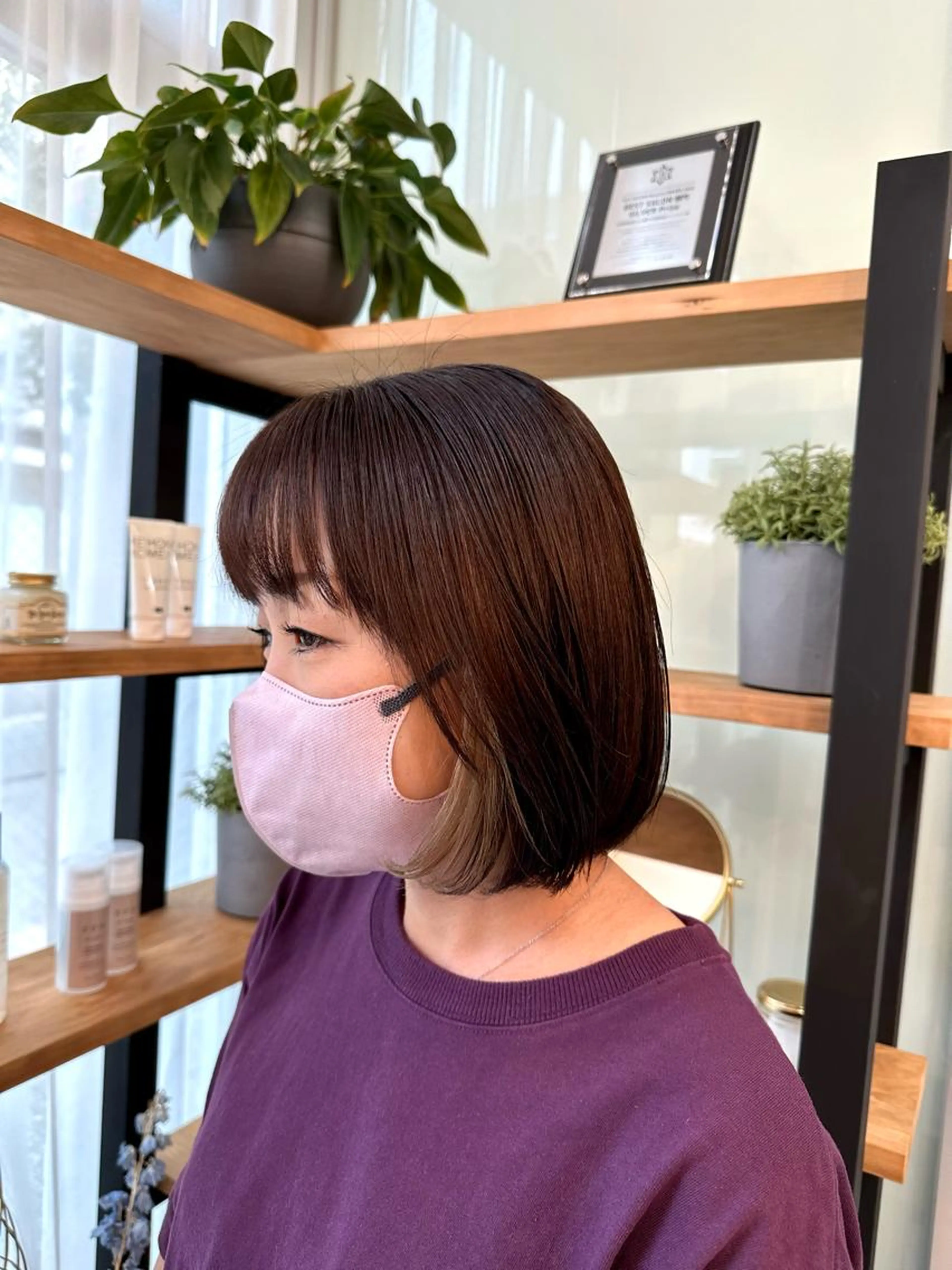 【✨大人気イヤリングカラー✨】髪質改善カラー+ポイントブリーチの写真