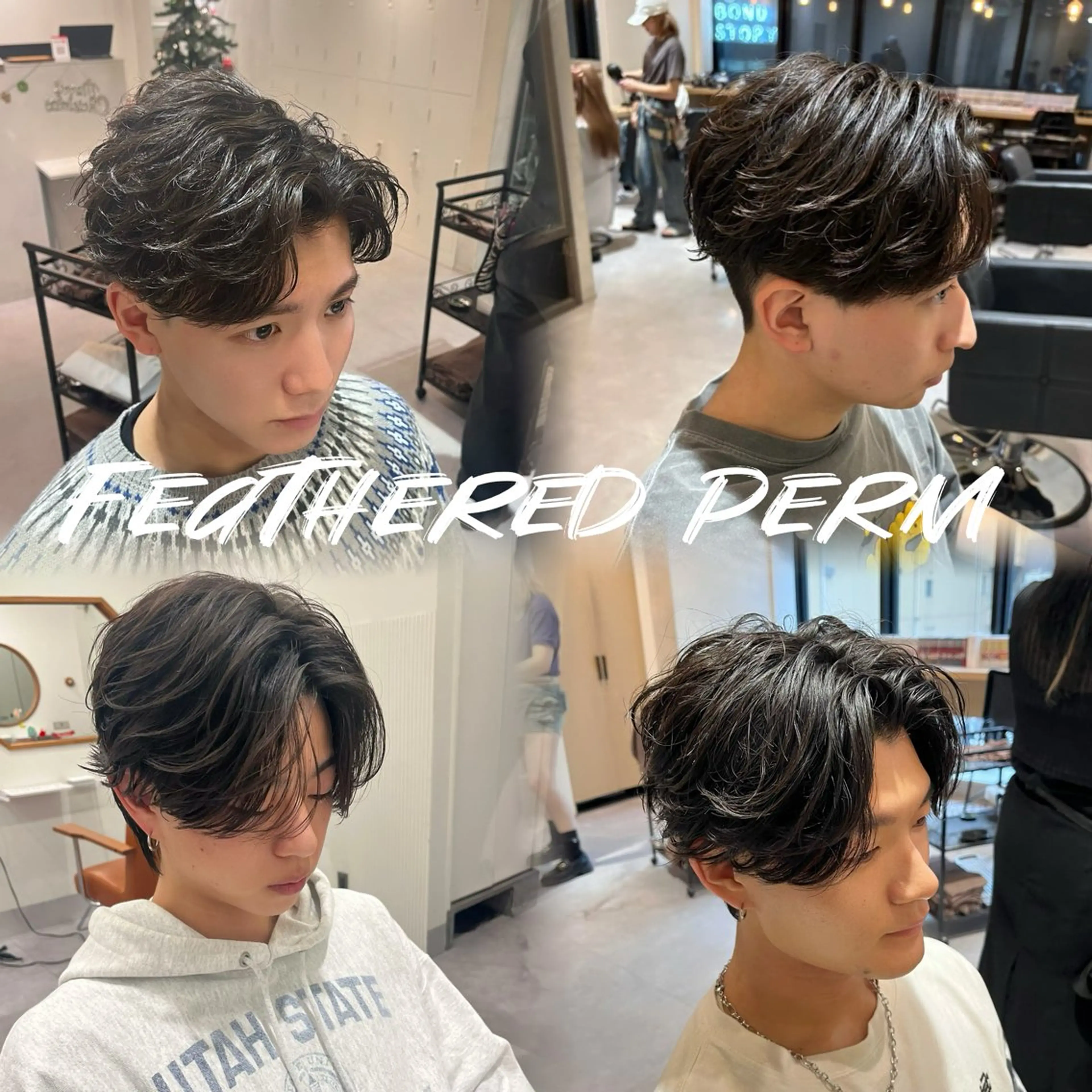 ショート パーマ メンズ フェザーパーマ メンズパーマ カット パーマ トリートメント Bond Story white所属・【メンズ特化】 メンズパーマ/雄斗のヘアスタイル