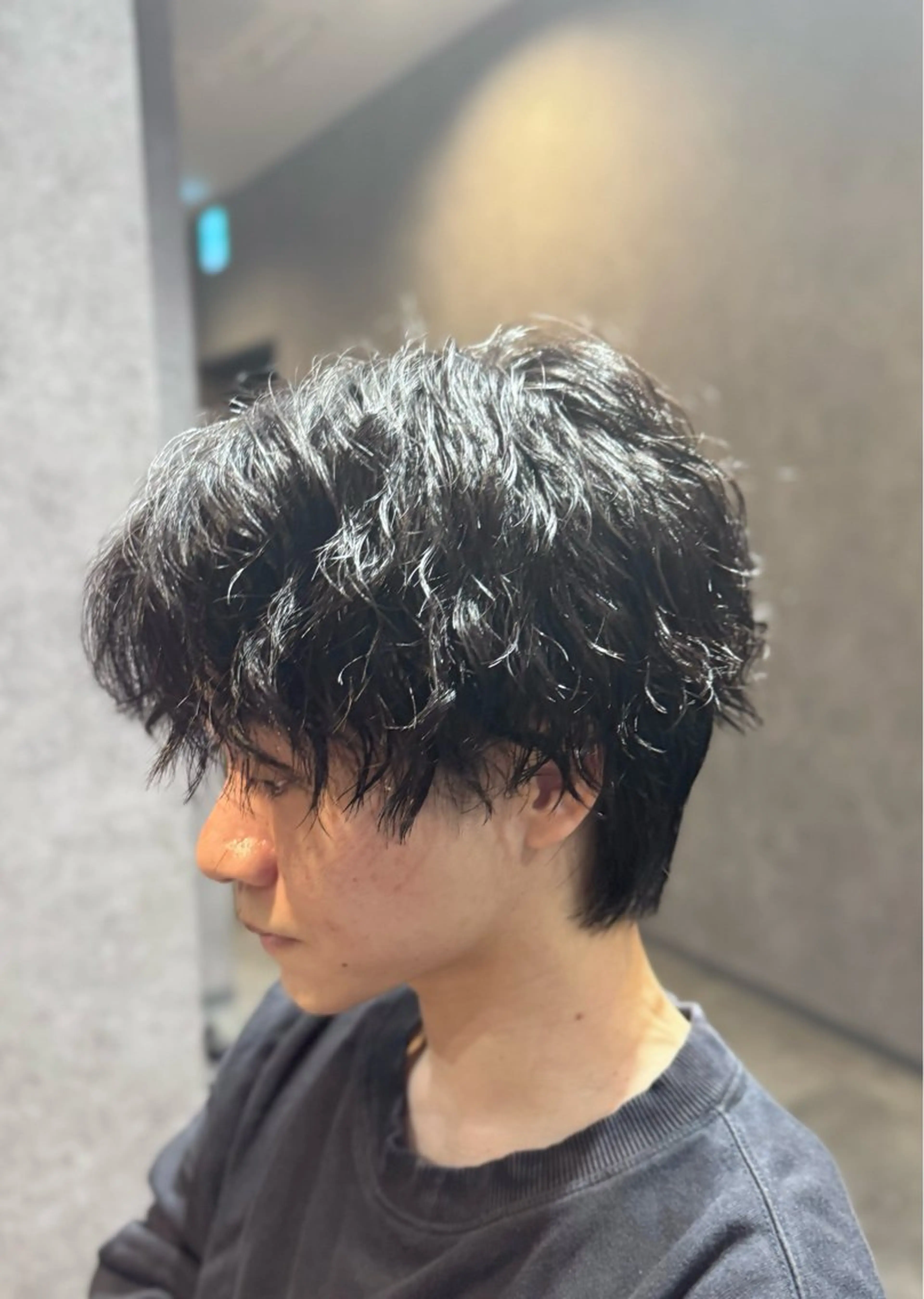 ミディアム パーマ メンズ 【chic】天神 メンズmasashiのヘアスタイル