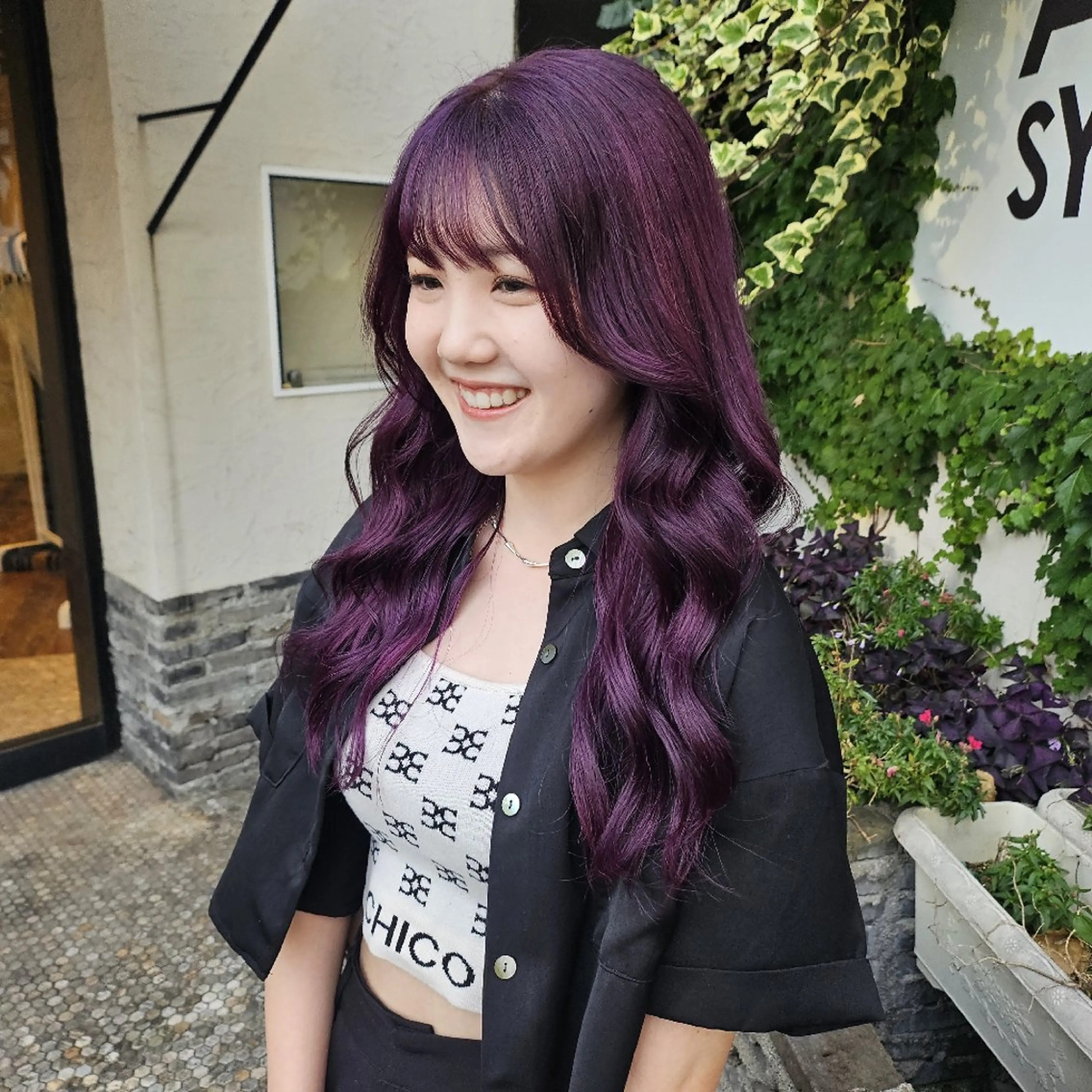 ロング カラー 透明感カラー ラベンダーカラー ピンクカラー ピンクラベンダー ヘアカラー かりん/LeeLee /原宿/ハイトーンのヘアスタイル