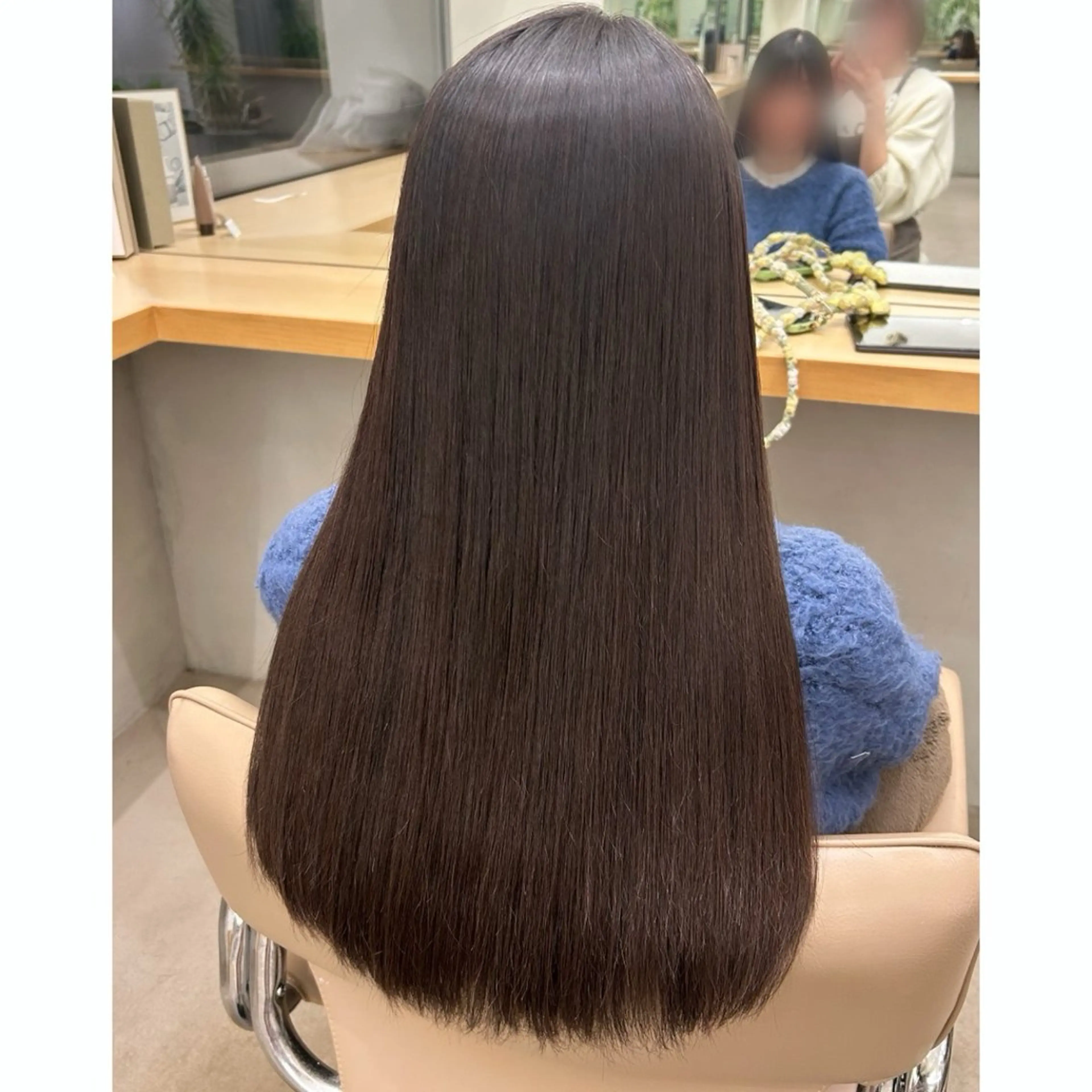 ロング 縮毛矯正 つくばUtooe's 石田桃花のヘアスタイル
