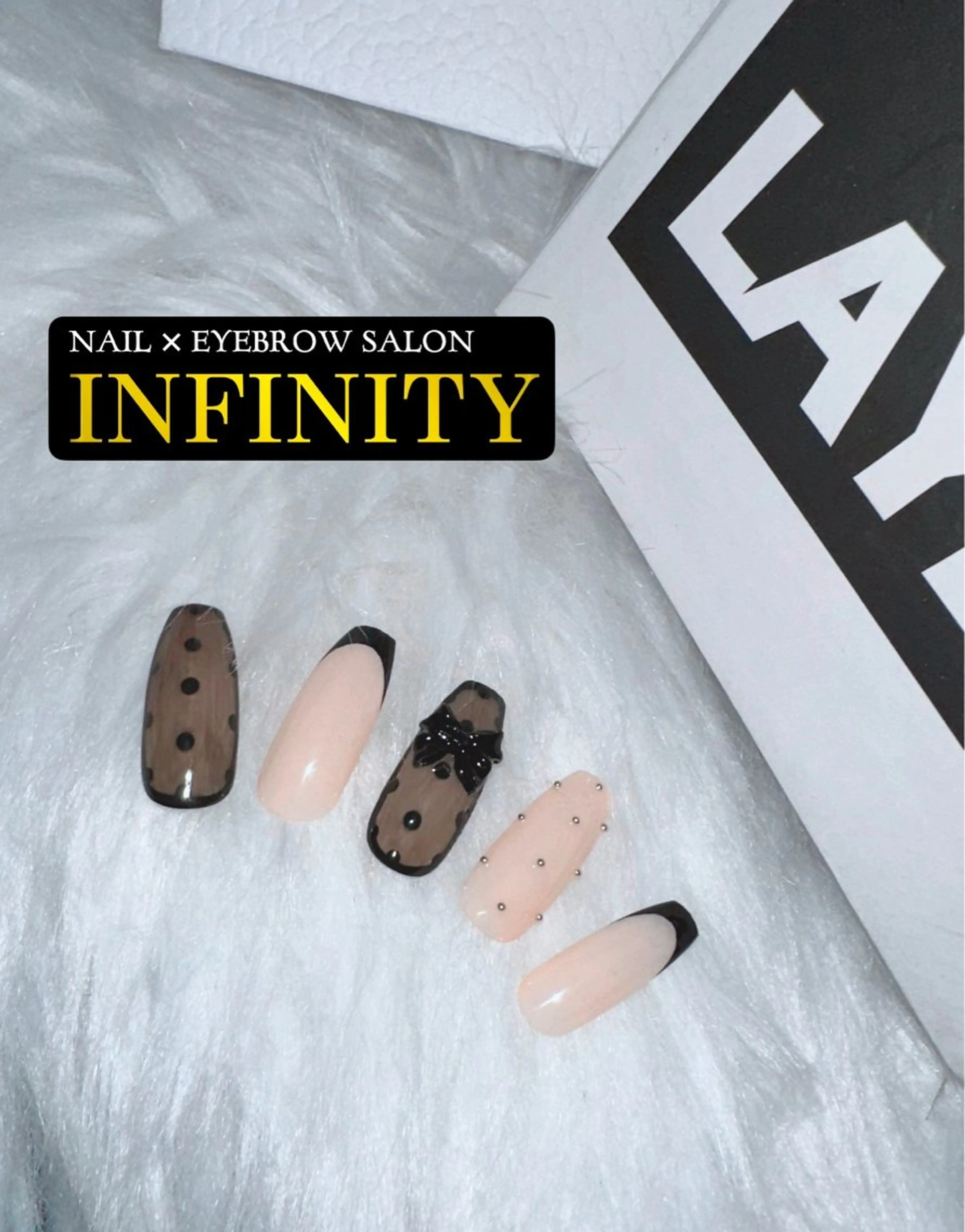 ネイル ドット リボン INFINITY所属・INFINITY 💎のネイルデザイン