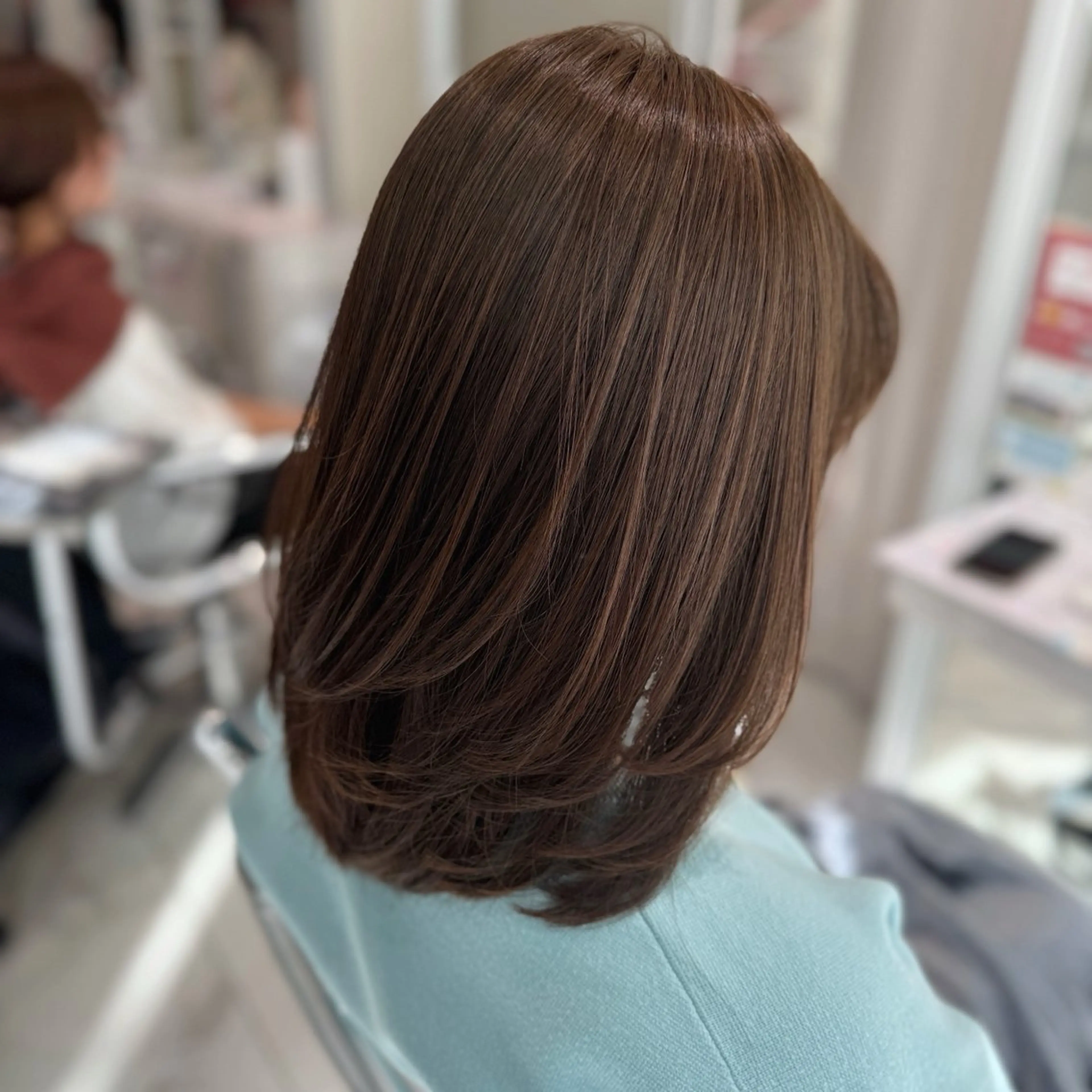 ミディアム カット ヘアカラー 韓国スタイル🇰🇷 児島葉月のヘアスタイル