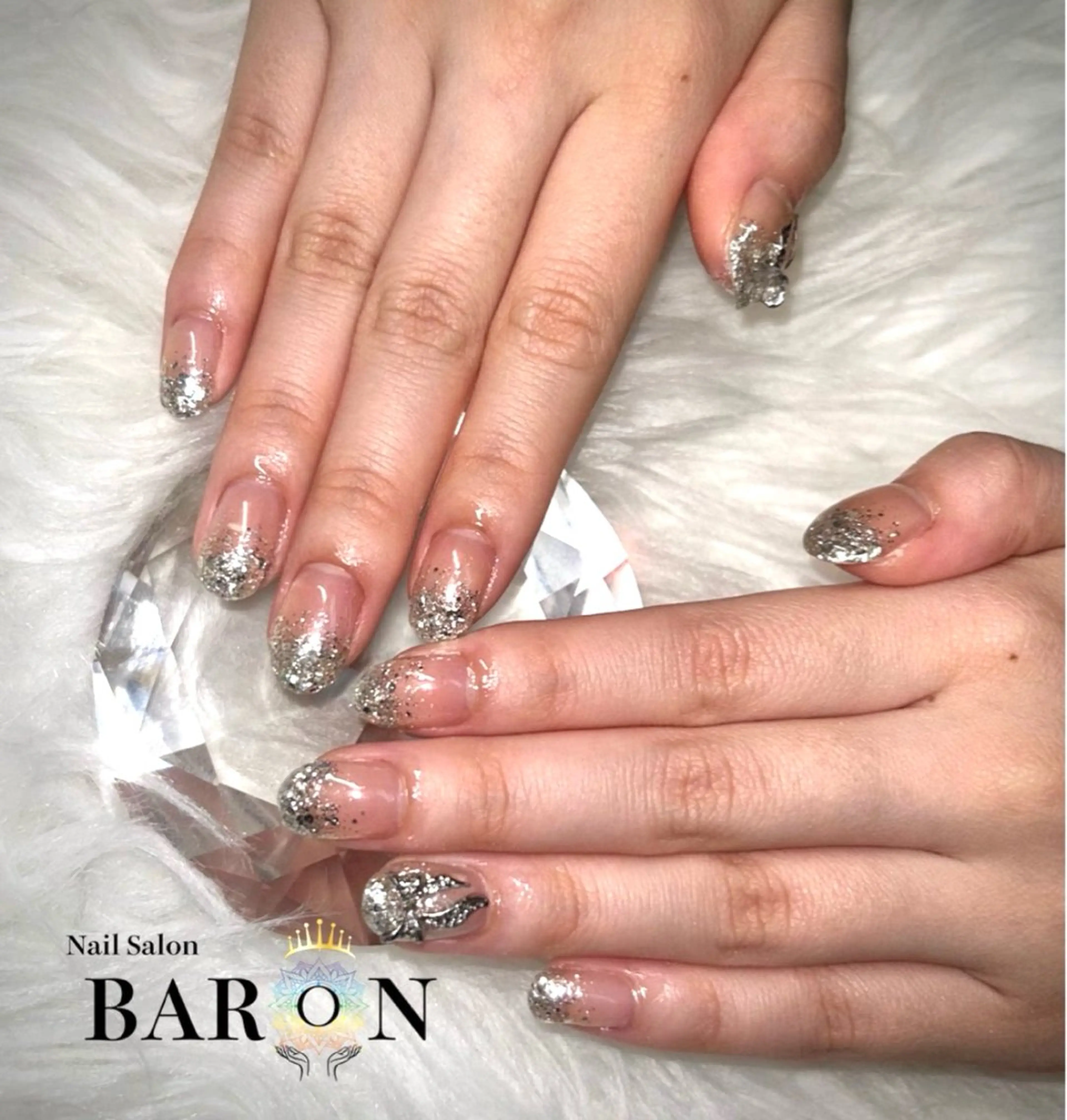 ネイル ラメ(グリッター) ラメグラデーション BARON AIMIのネイルデザイン