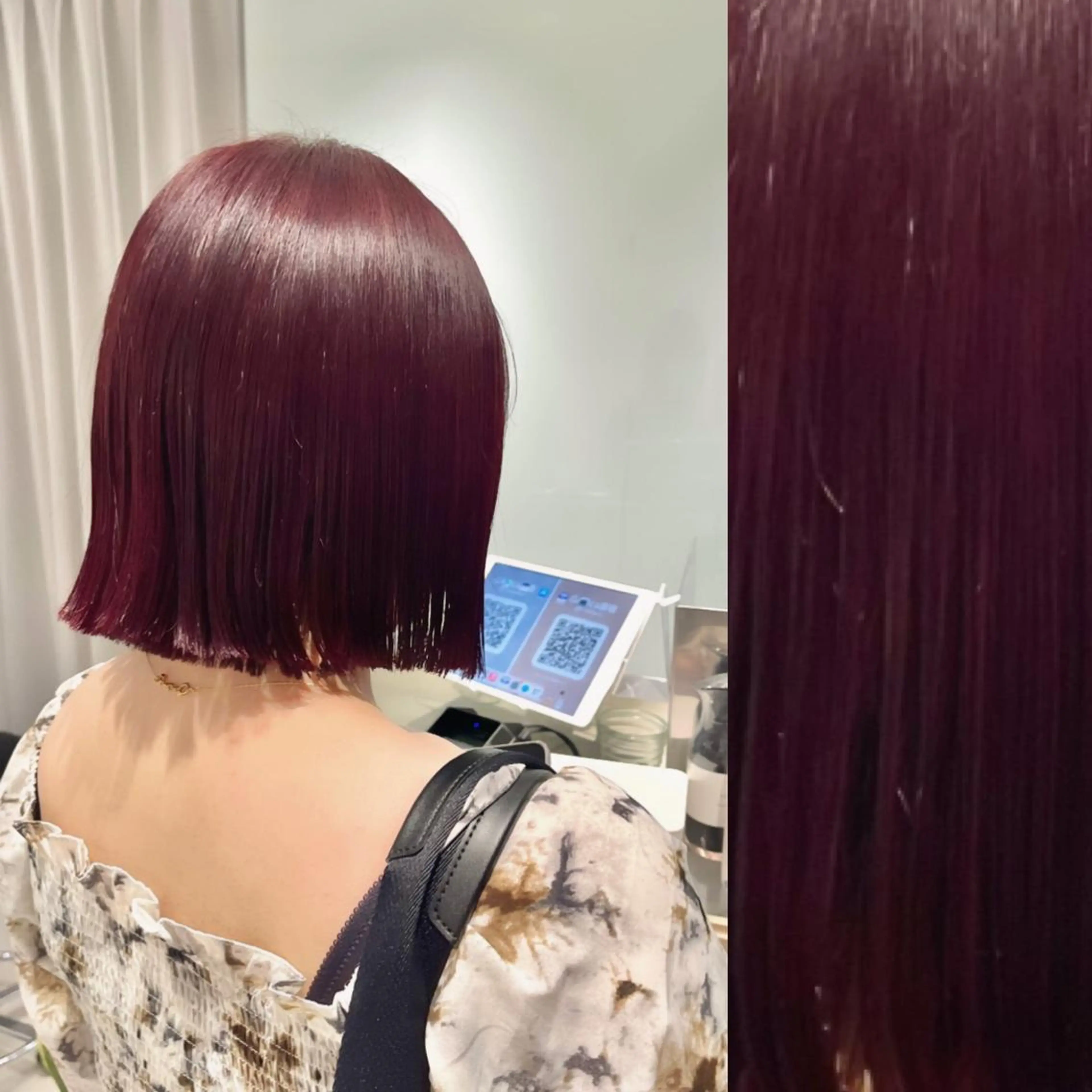 ショート ヘアアレンジ ラベンダーベージュ ラベンダーブラウン ピンクブラウン レッドブラウン 顔周りカット 《暖色カラー特化》 ◎RUKI.のヘアスタイル