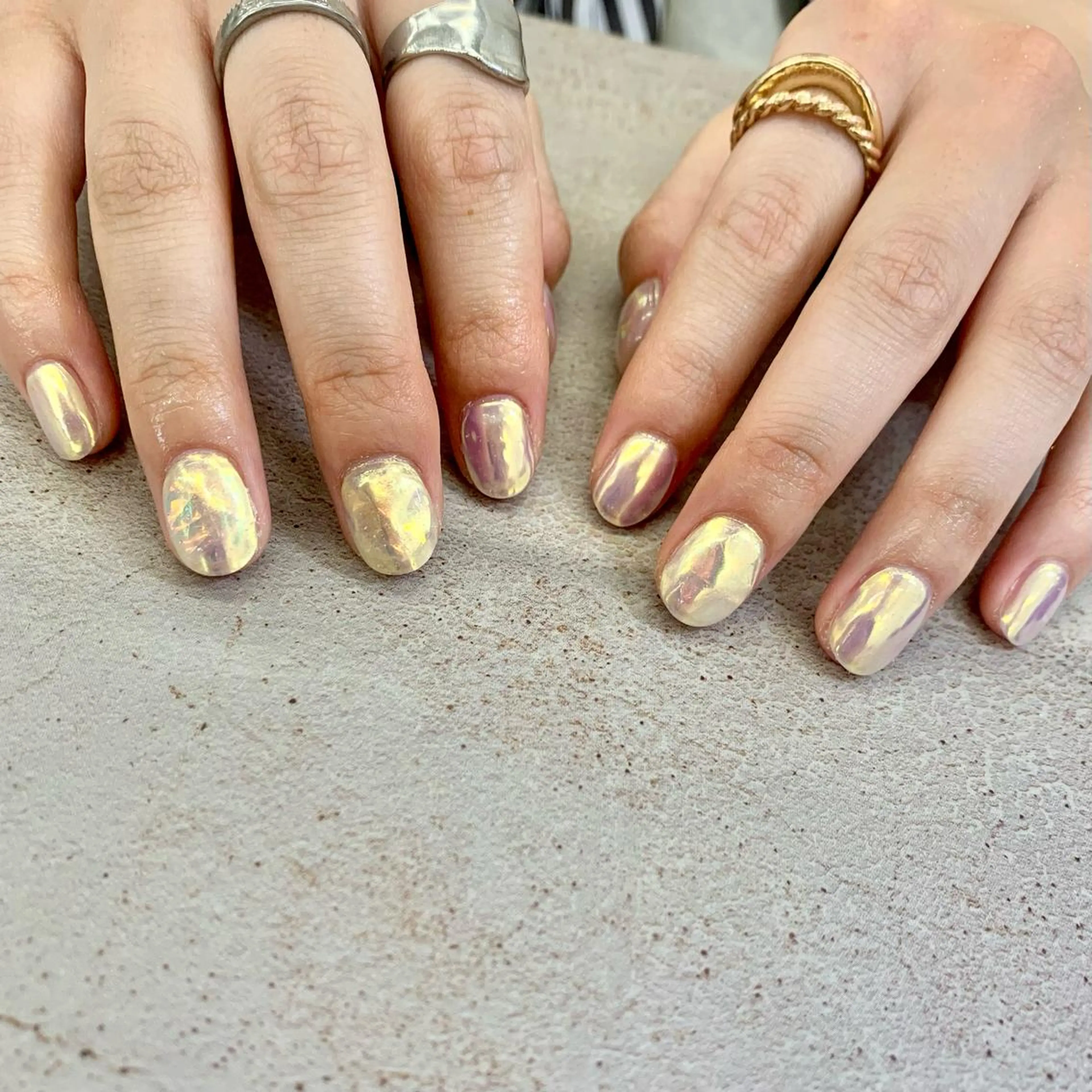 ネイル 氷ネイル・うるうるネイル ハンドネイル nail salon -Lien-所属・nailsalon -Lien-のネイルデザイン