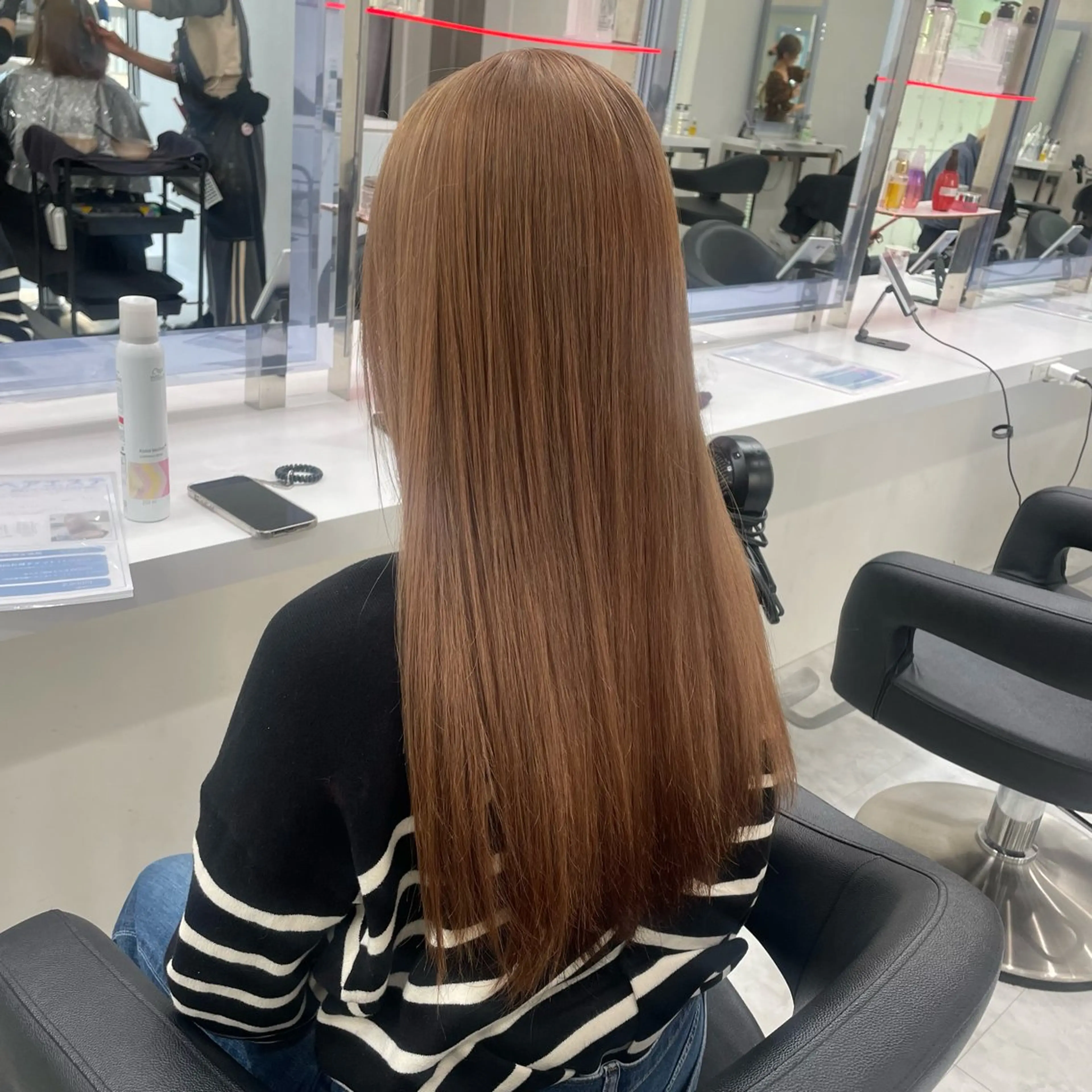 ミディアム ヘアカラー トリートメント ヘッドスパ ヘアセット 大人っぽ上品🤍韓国 レイヤー🤍ふうがのヘアスタイル