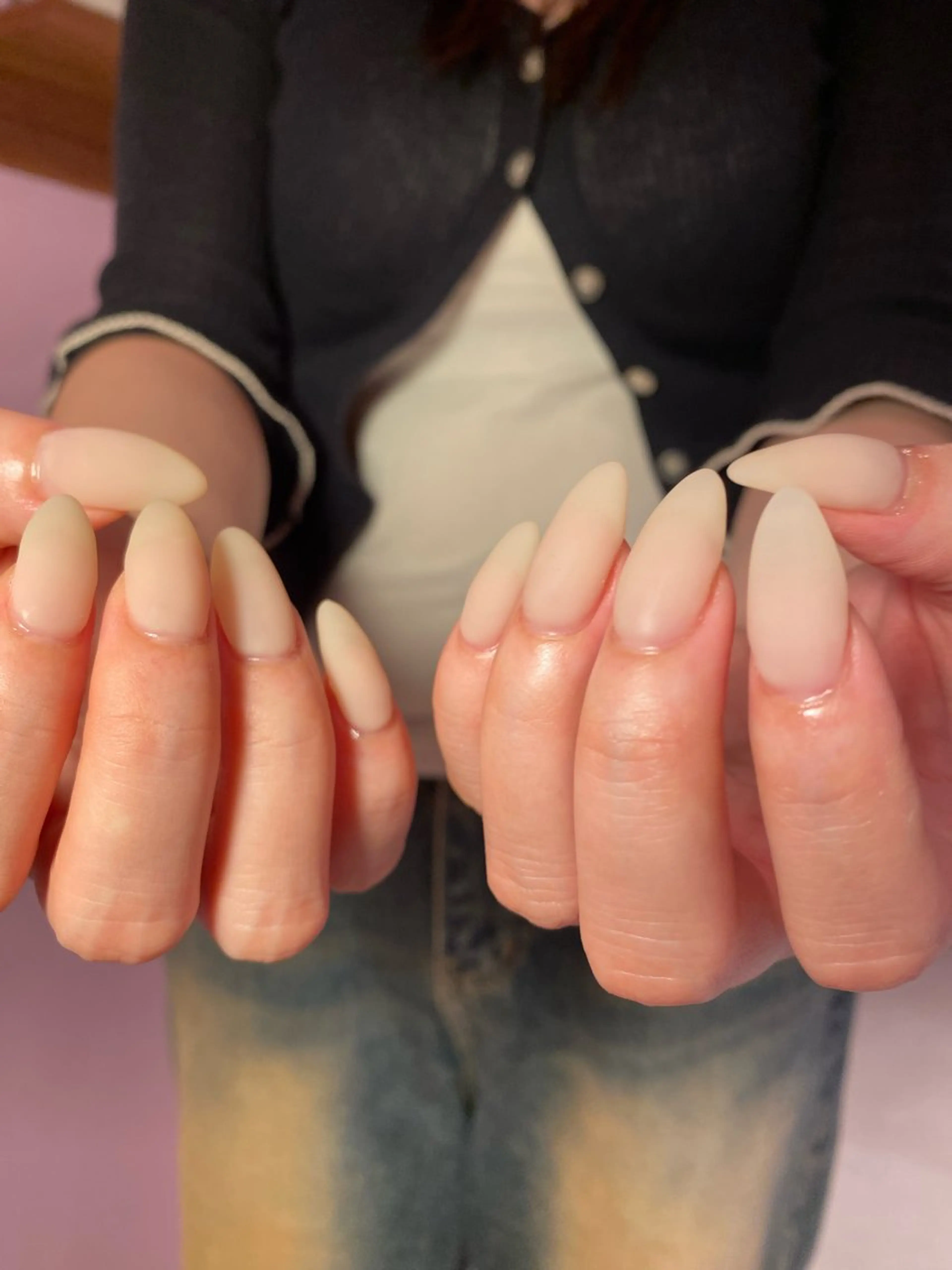 ネイル ロングネイル マットネイル ハンドネイル NICO nail　三軒茶屋店　ネイル＆アイラッシュ所属・oichan 𖦹°‧のネイルデザイン
