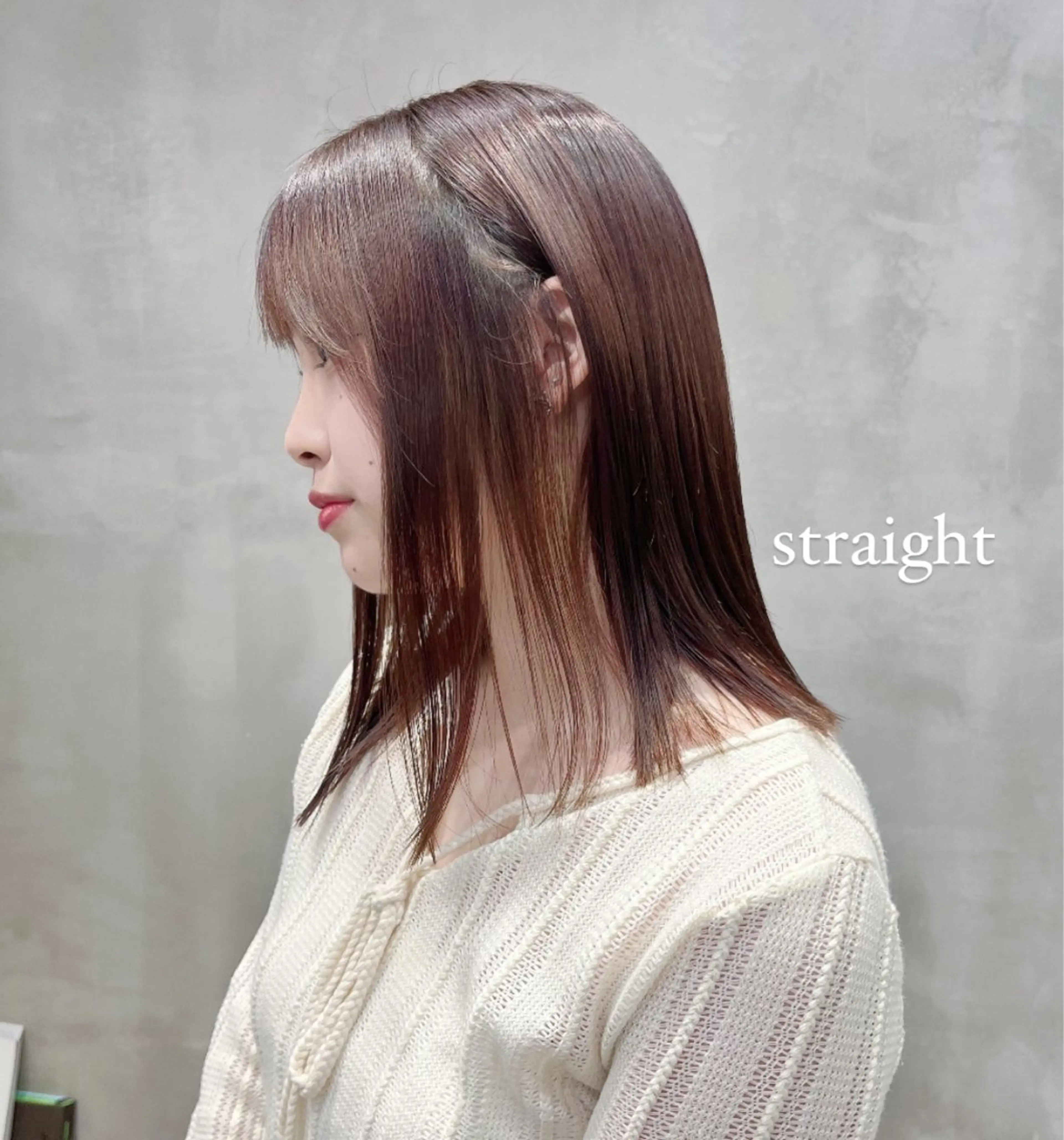 ロング カラー 透明感カラー 酸性ストレート カット ヘアカラー 縮毛矯正 the path ナツミのヘアスタイル