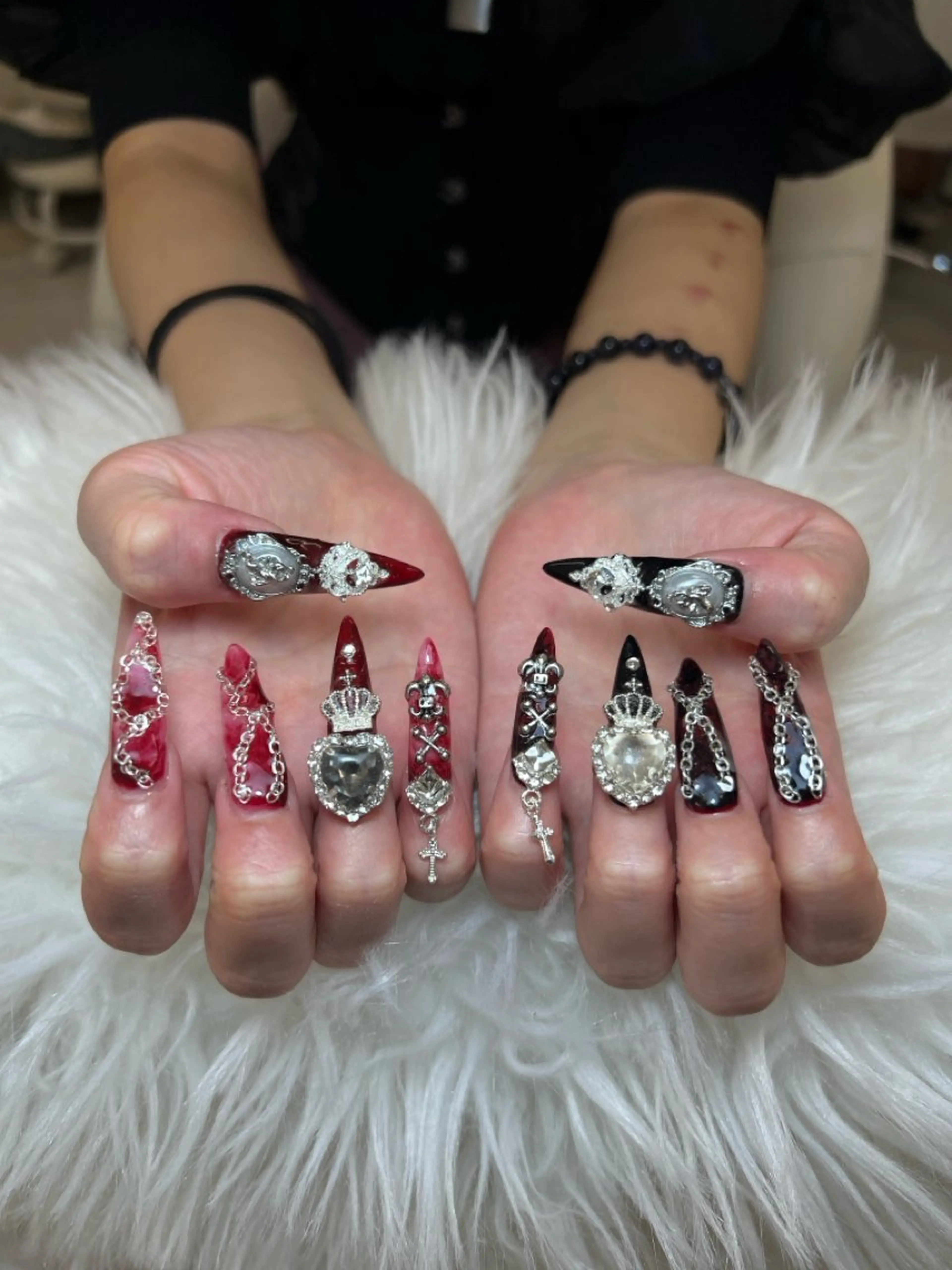 ネイル アートネイル オーロラネイル チークネイル 長さ出し フットネイル Noiranail_ studio所属・Noiranail_ studioのネイルデザイン