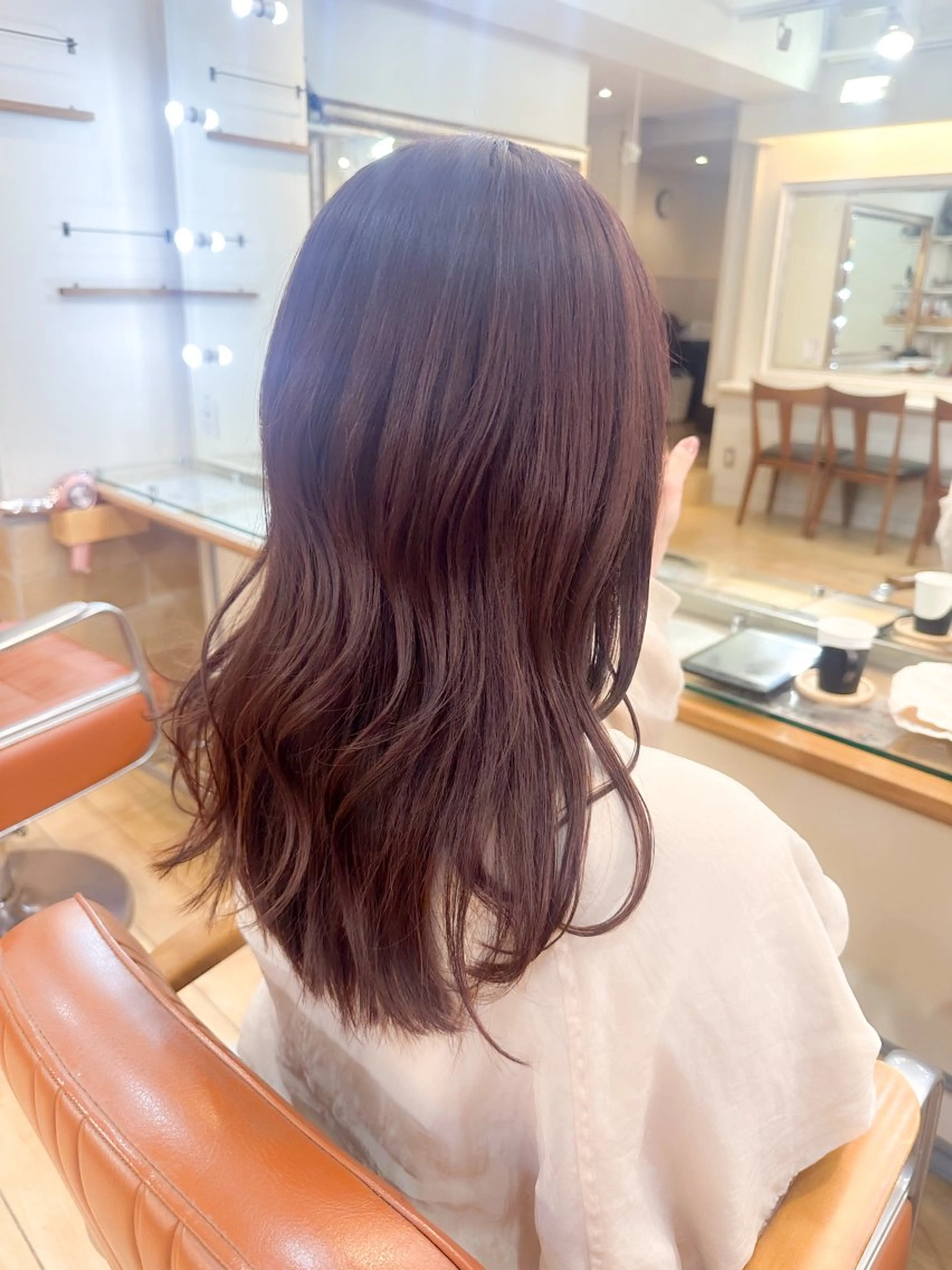 セミロング カラー ブラウンカラー ピンクカラー ピンクブラウン カット ヘアカラー ✨カラー支持No.1 🧸ワキ カナコ🧸のヘアスタイル