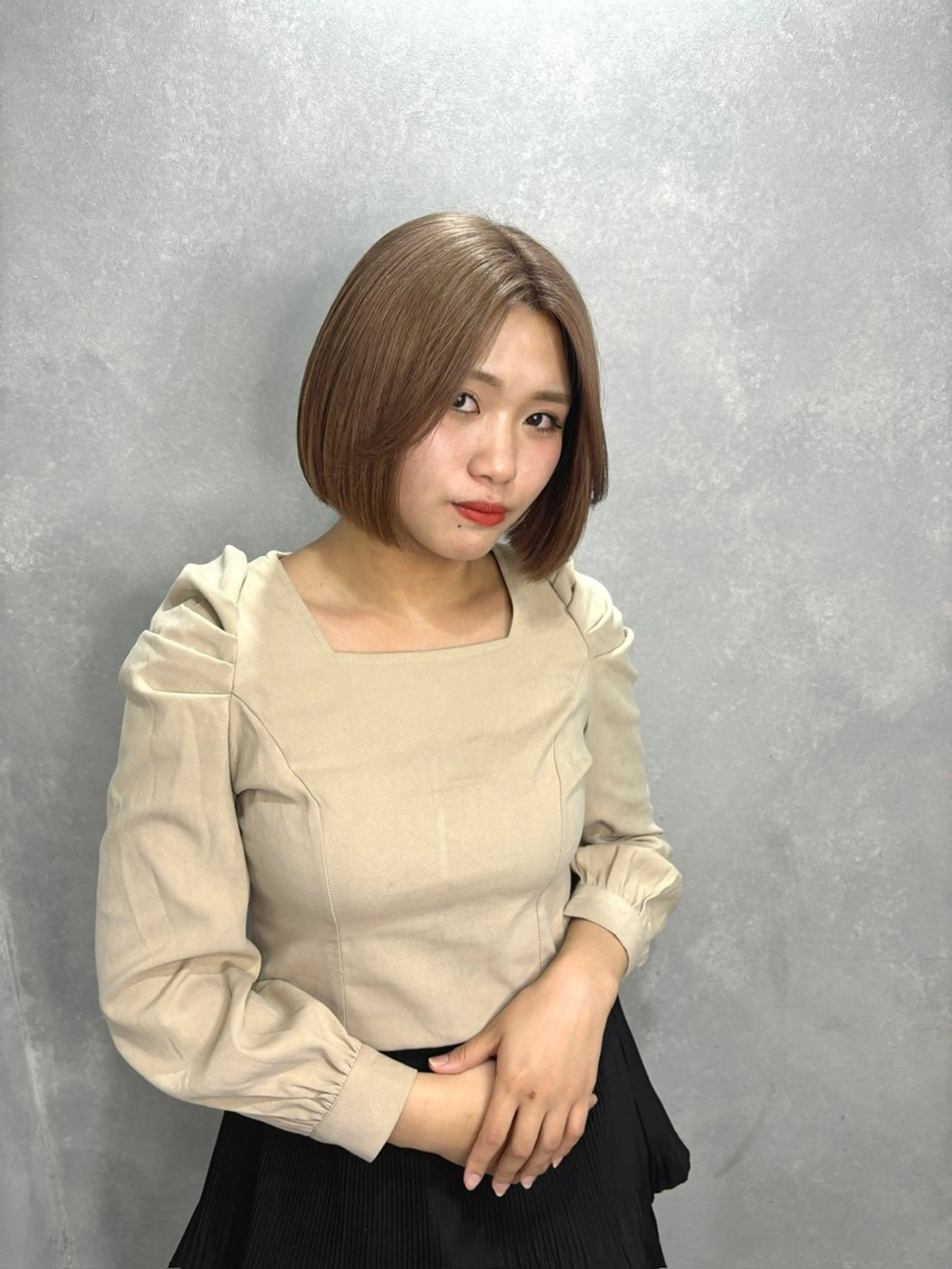 ミディアム カット ヘアカラー トリートメント 栄/矢場町/ Yasuyoのヘアスタイル