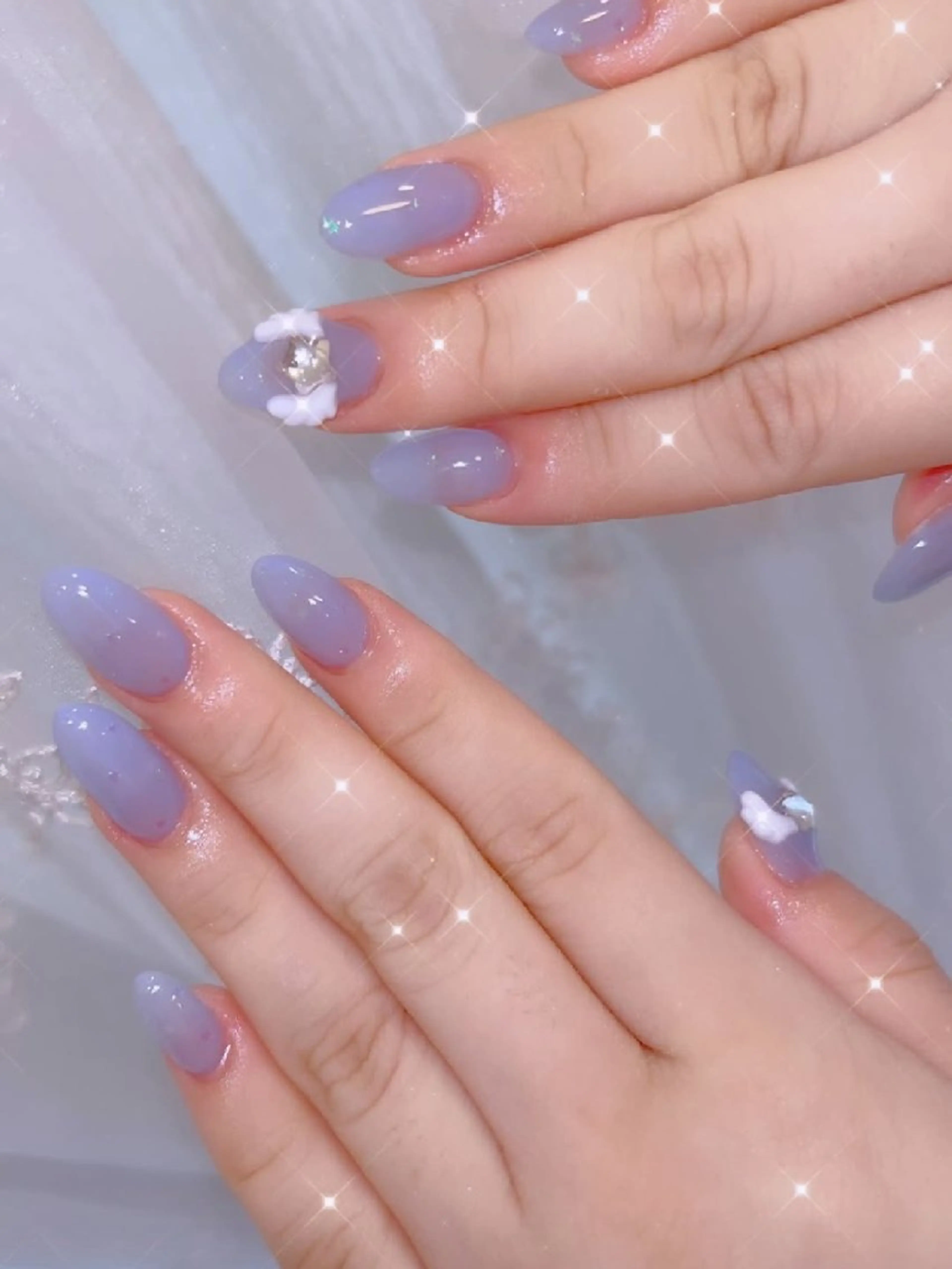 ネイル 長さ出し ジェルネイル 韓国ネイル マグネットネイル ニュアンスネイル ハンドネイル I LOVE ME NAIL.｡.:*♡のネイルデザイン