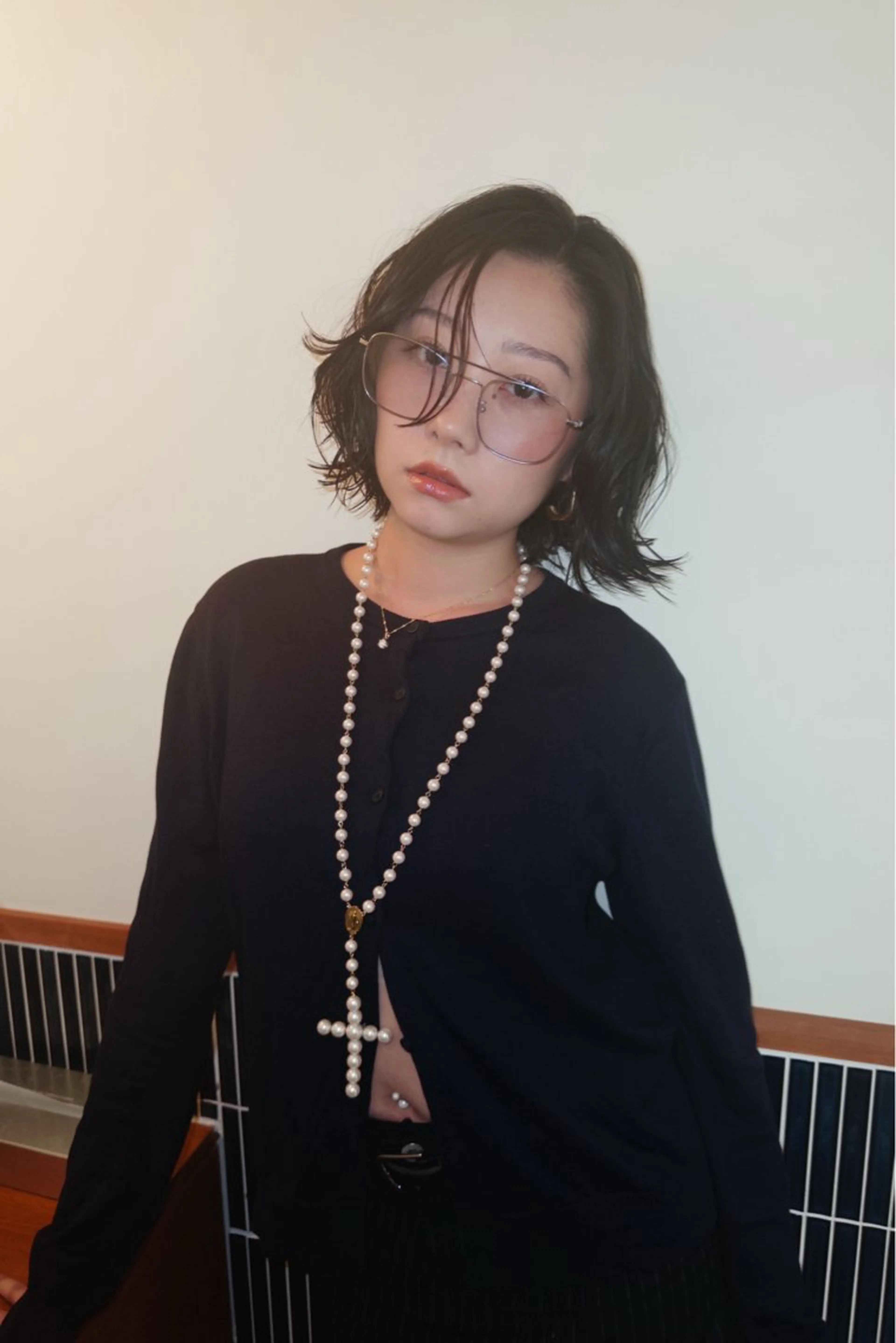 ミディアム パーマ 菊地 柚乃のヘアスタイル