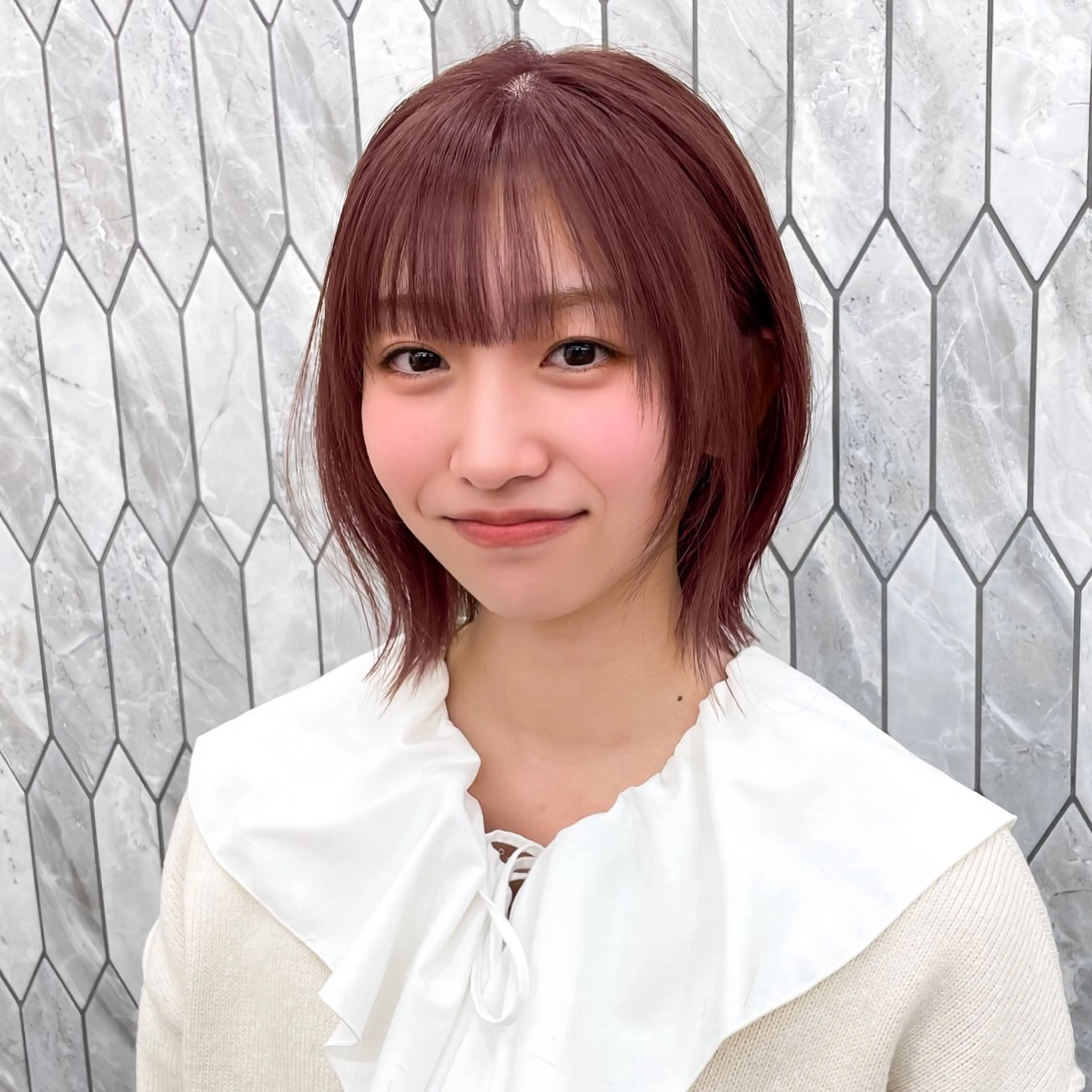 ショート カラー カット ヘアカラー トリートメント ストンボブ/レイヤー 透明感カラー/ヒデジのヘアスタイル