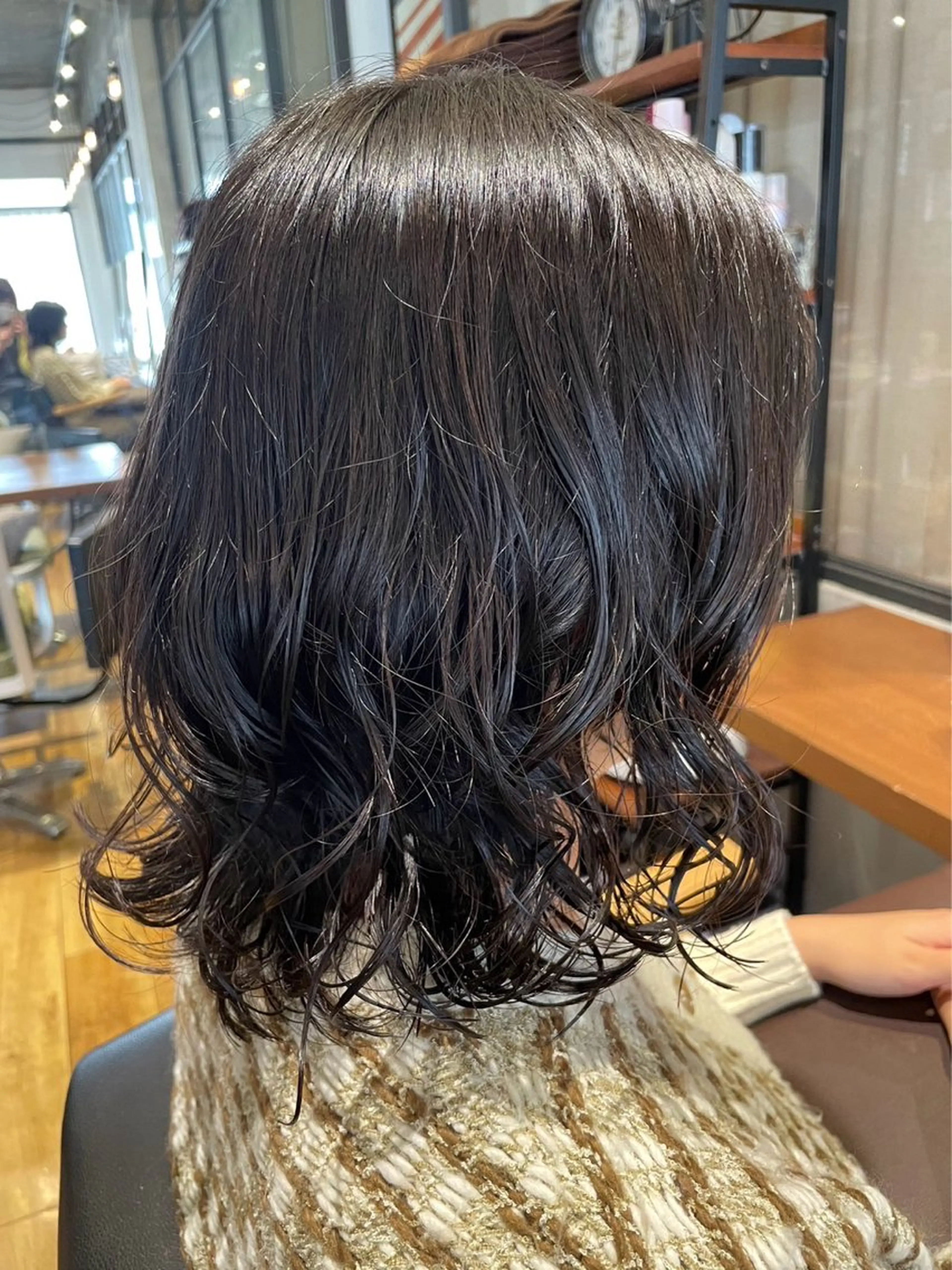 ミディアム パーマ カット パーマ いまじゅく あおいのヘアスタイル