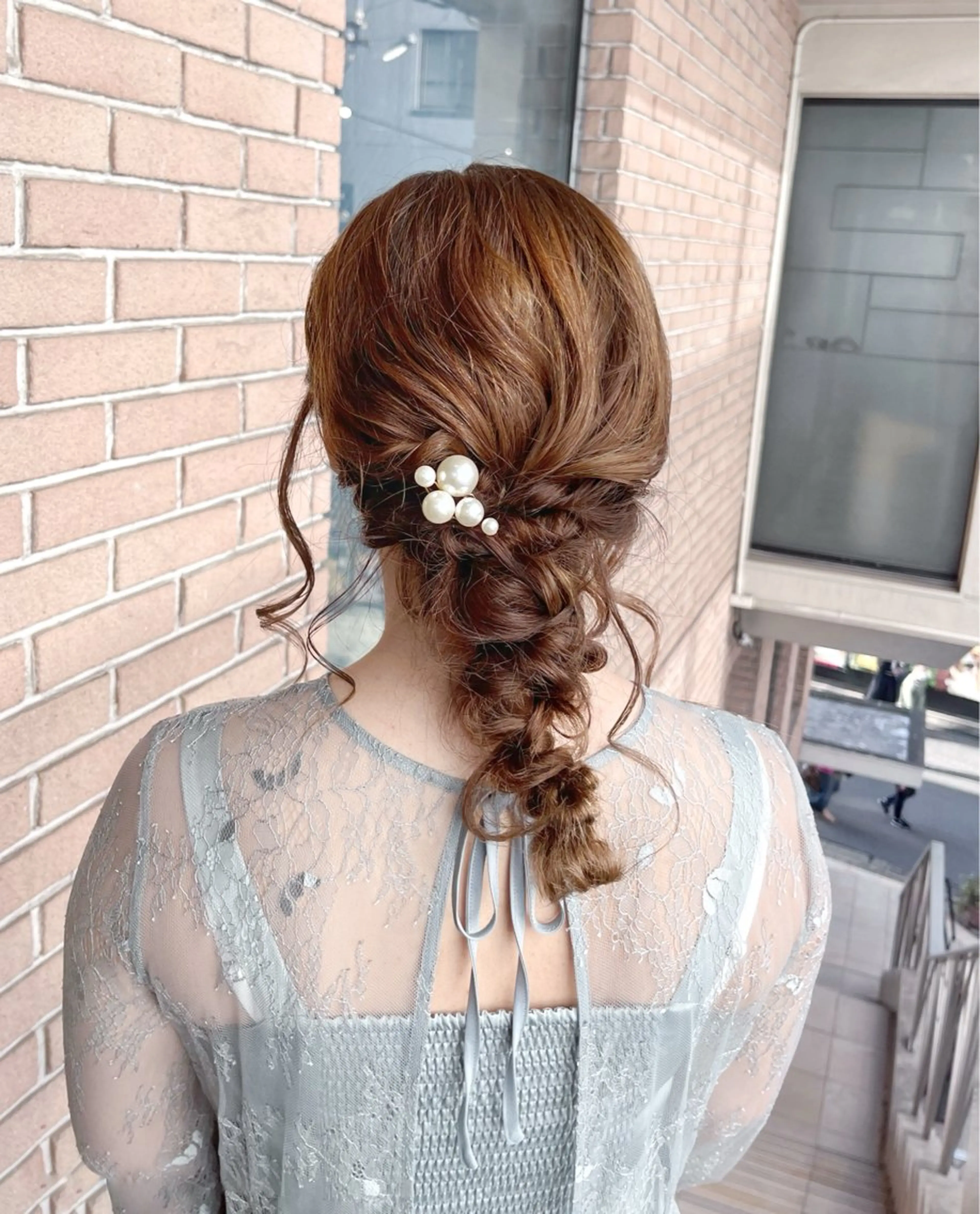 ヘアアレンジ ヘアセット ピンクカラー🩷 ヘアセットＮＯ.1のヘアスタイル
