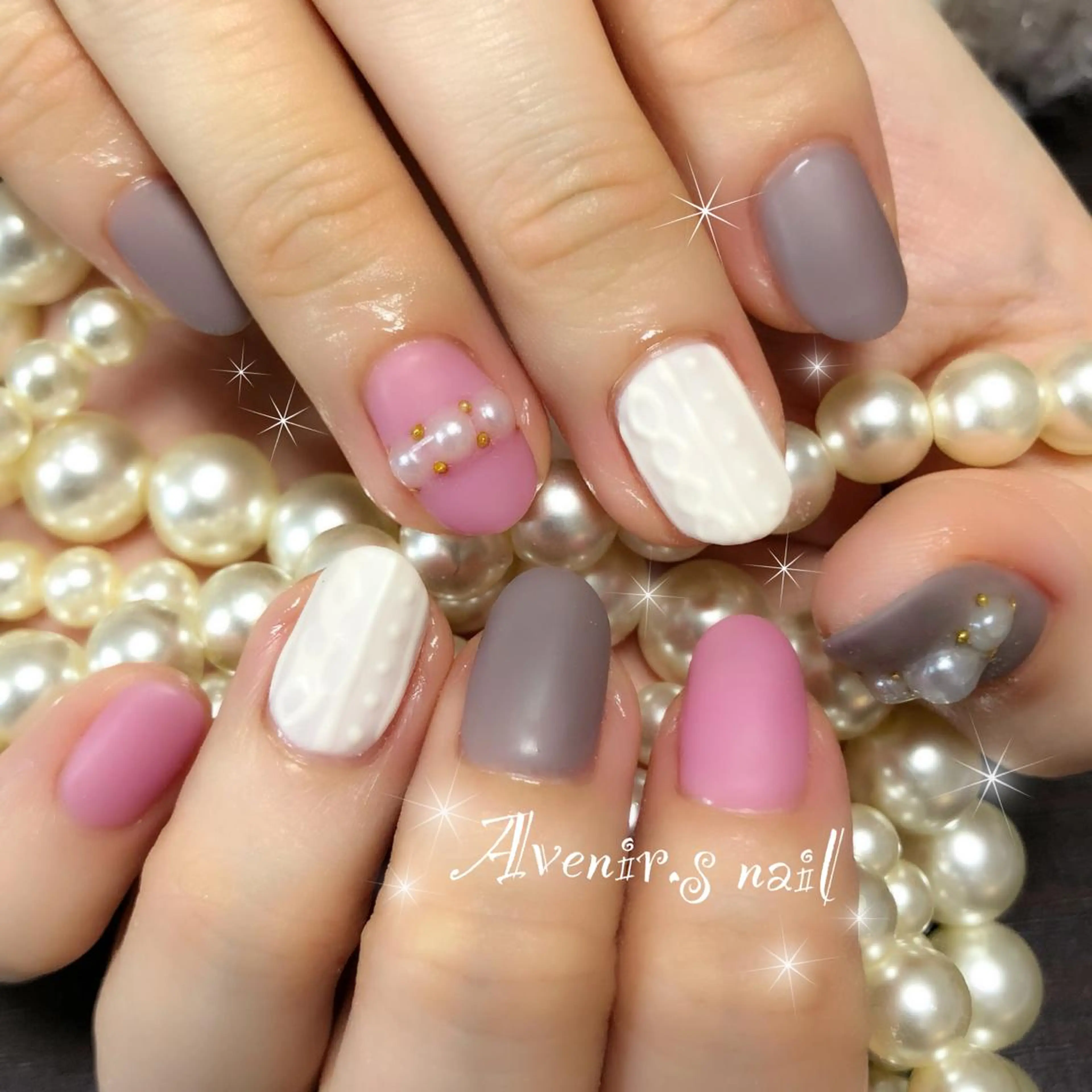 ネイル マットネイル Home Salon Avenir.のネイルデザイン