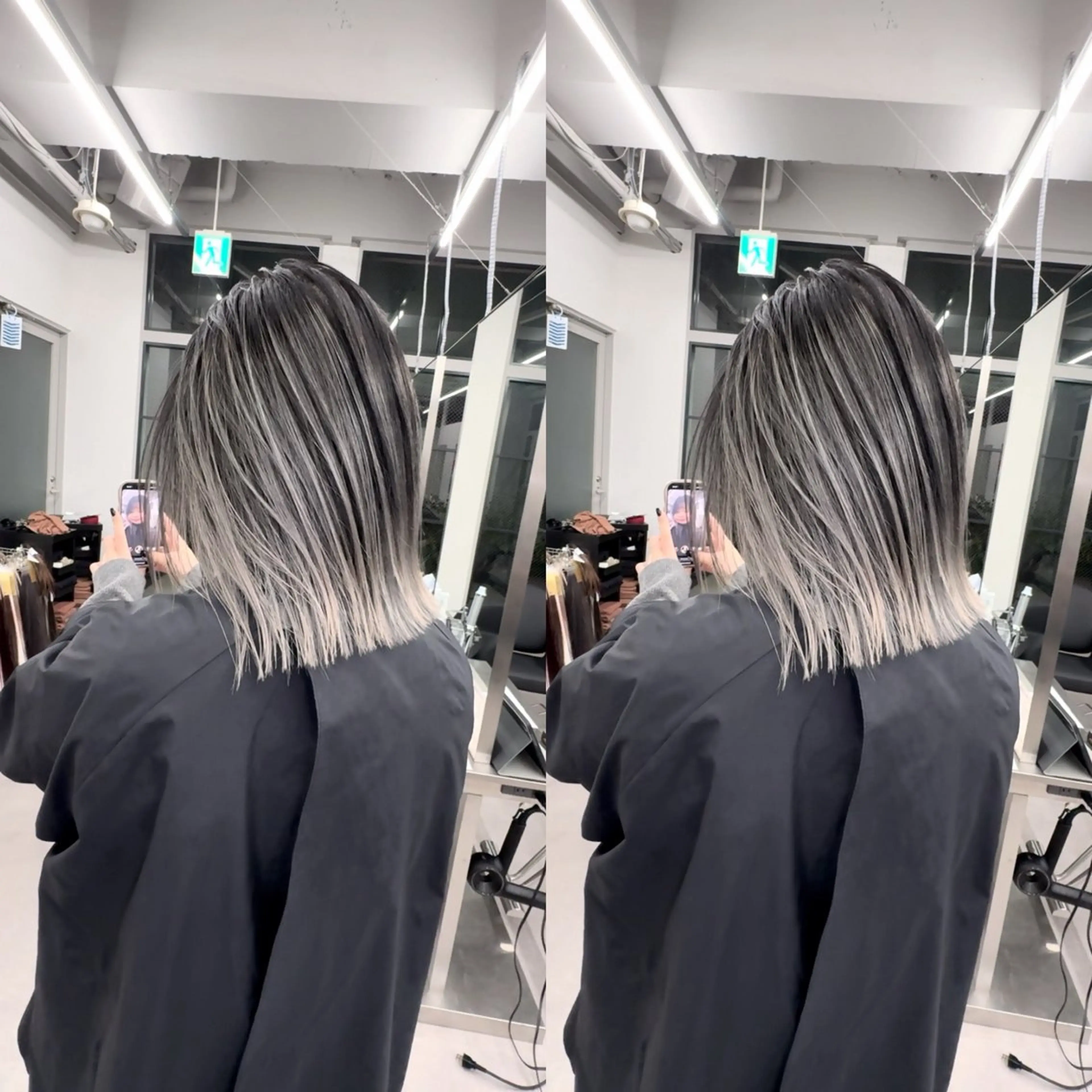 カラー エクステ 美髪改善・ 透明感カラー茉央のヘアスタイル