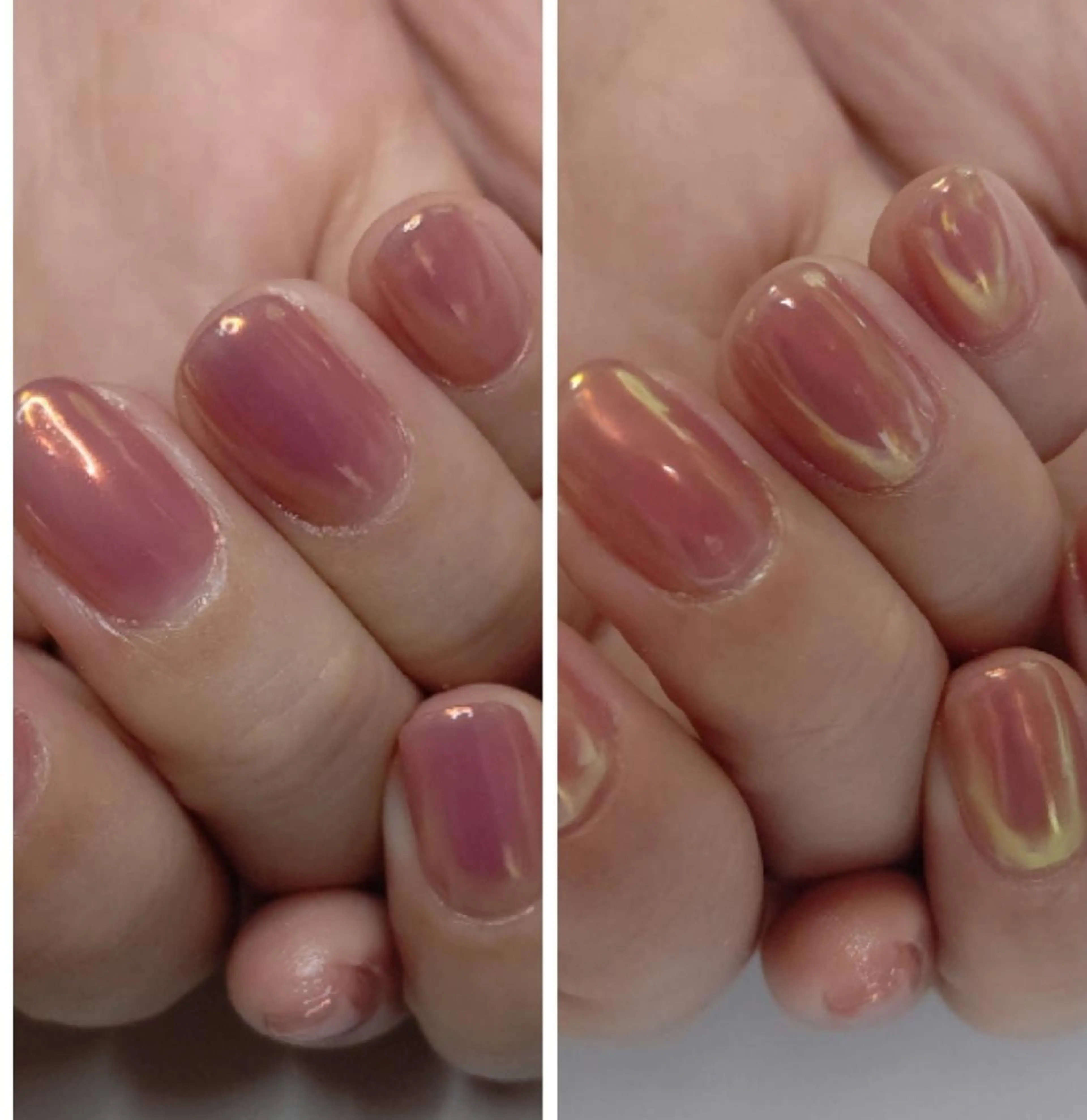 ネイル オーロラネイル ラヴィアン ローズのネイルデザイン