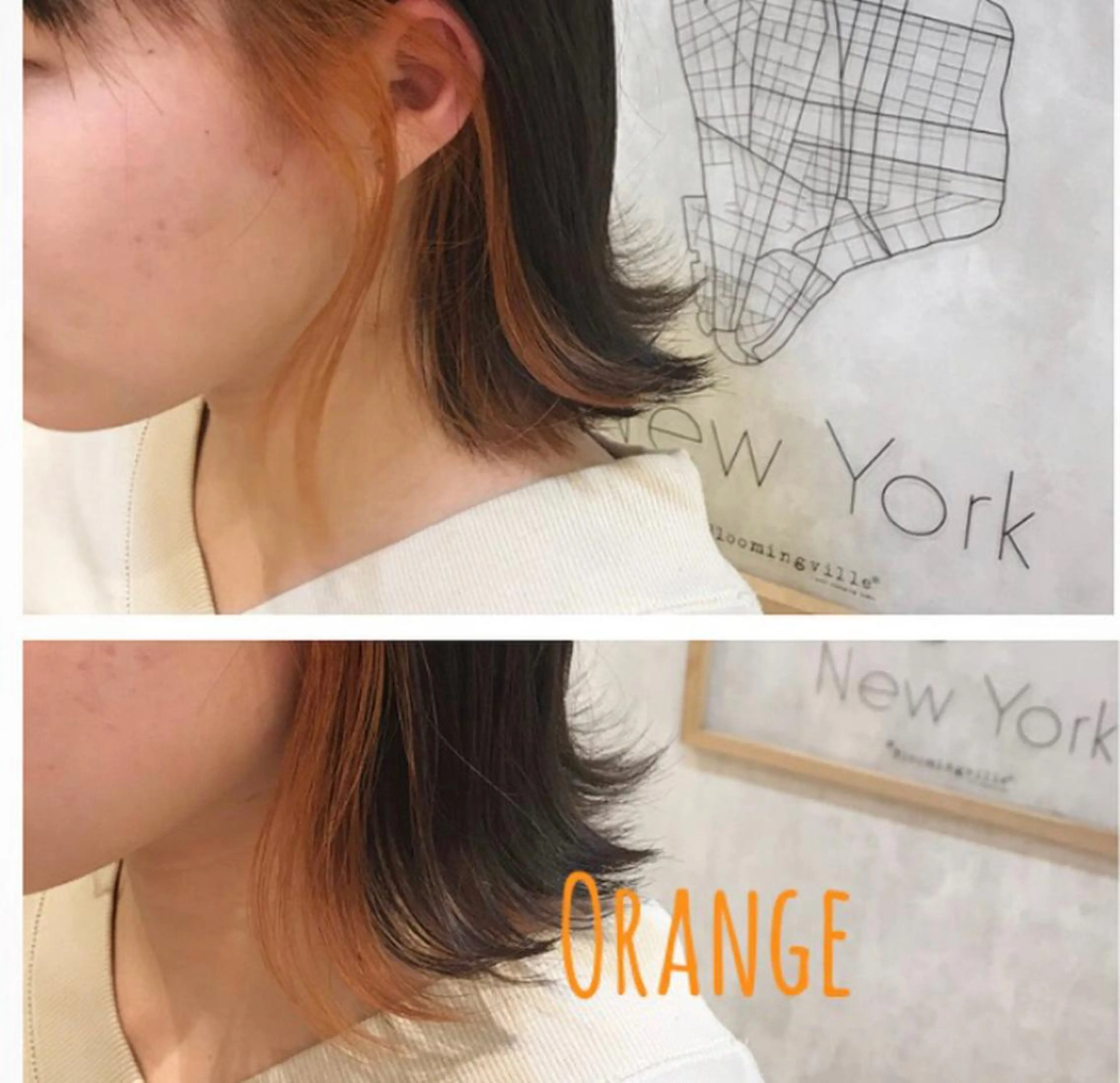 ミディアム カラー インナーカラー ヘアカラー 河田 海陽のヘアスタイル