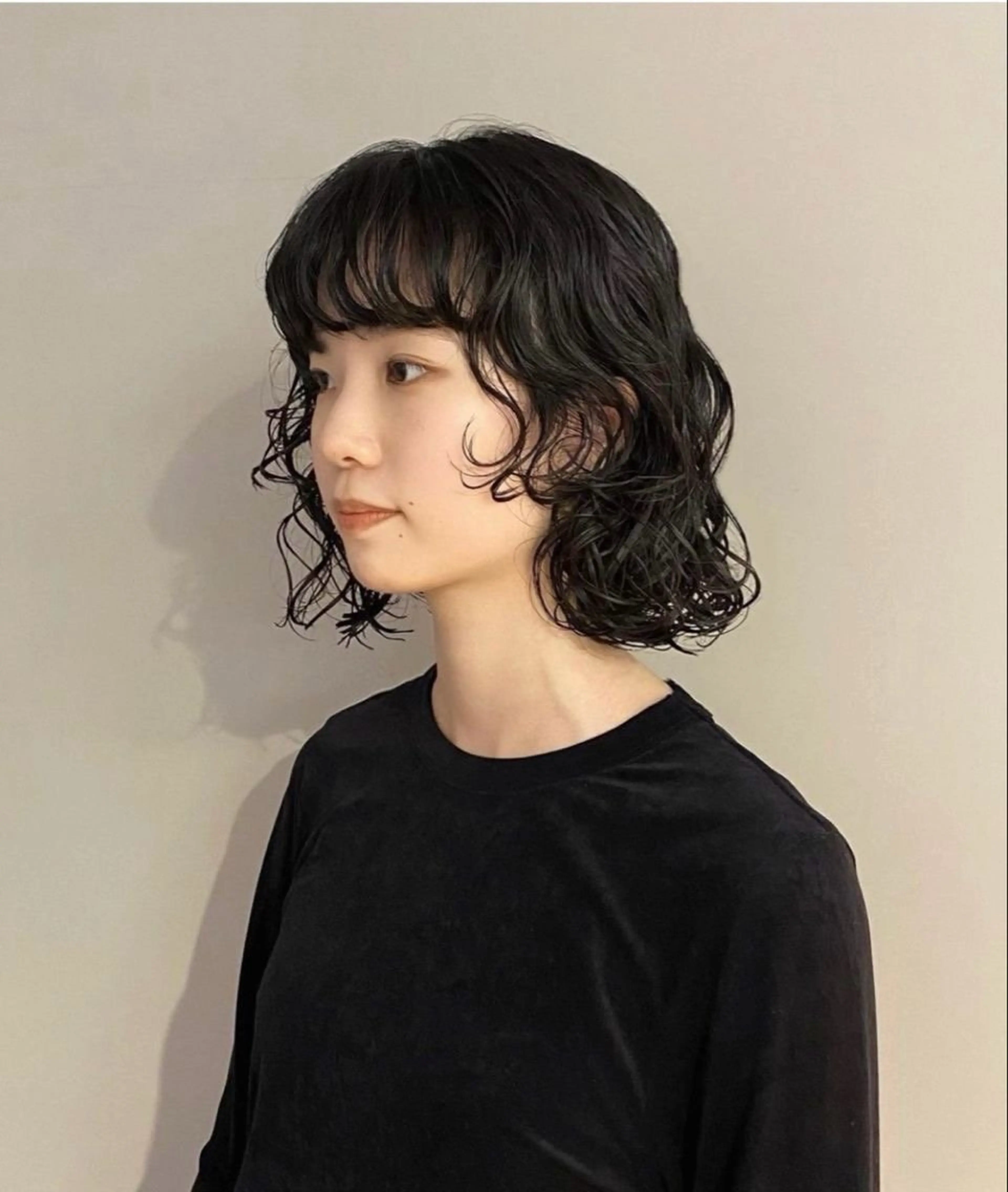 ミディアム パーマ 川瀬 京祐のヘアスタイル