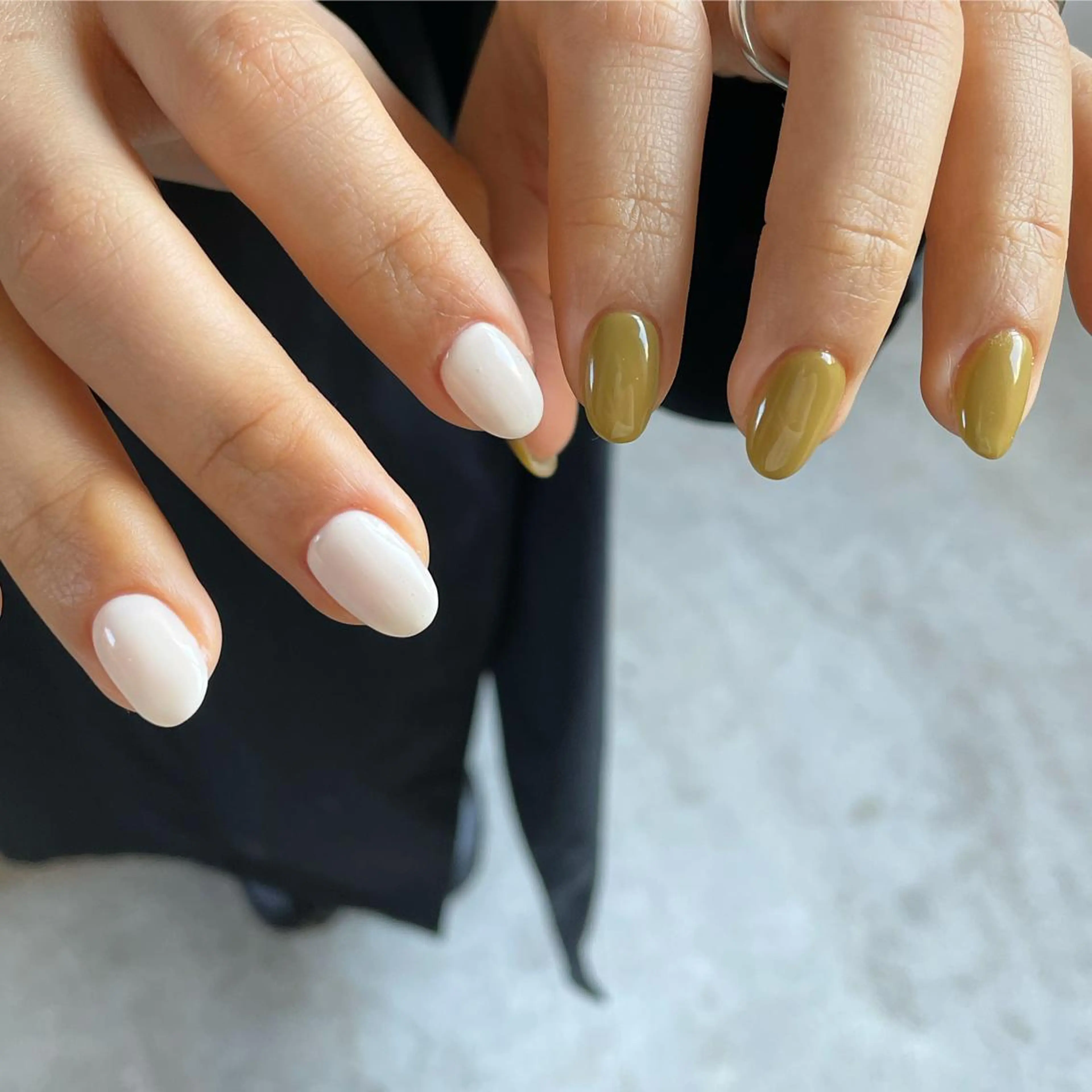 ネイル カジュアル ニュアンスネイル ワンカラーネイル シンプルネイル ホワイト ハンドネイル ハンドケア lyly.nail所属・lylynail YUUKAのネイルデザイン