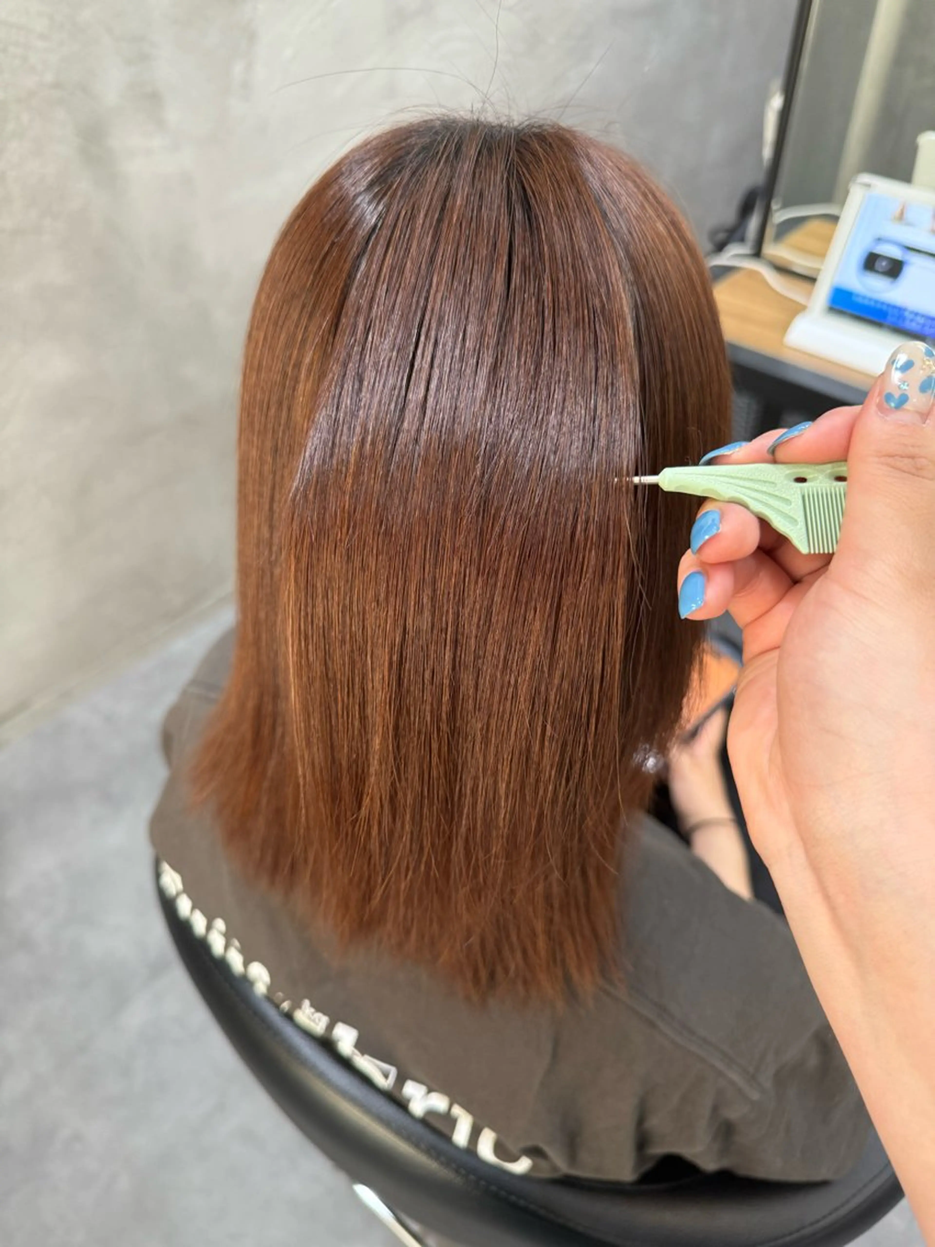 ミディアム パーマ 縮毛矯正 三木 まことのヘアスタイル