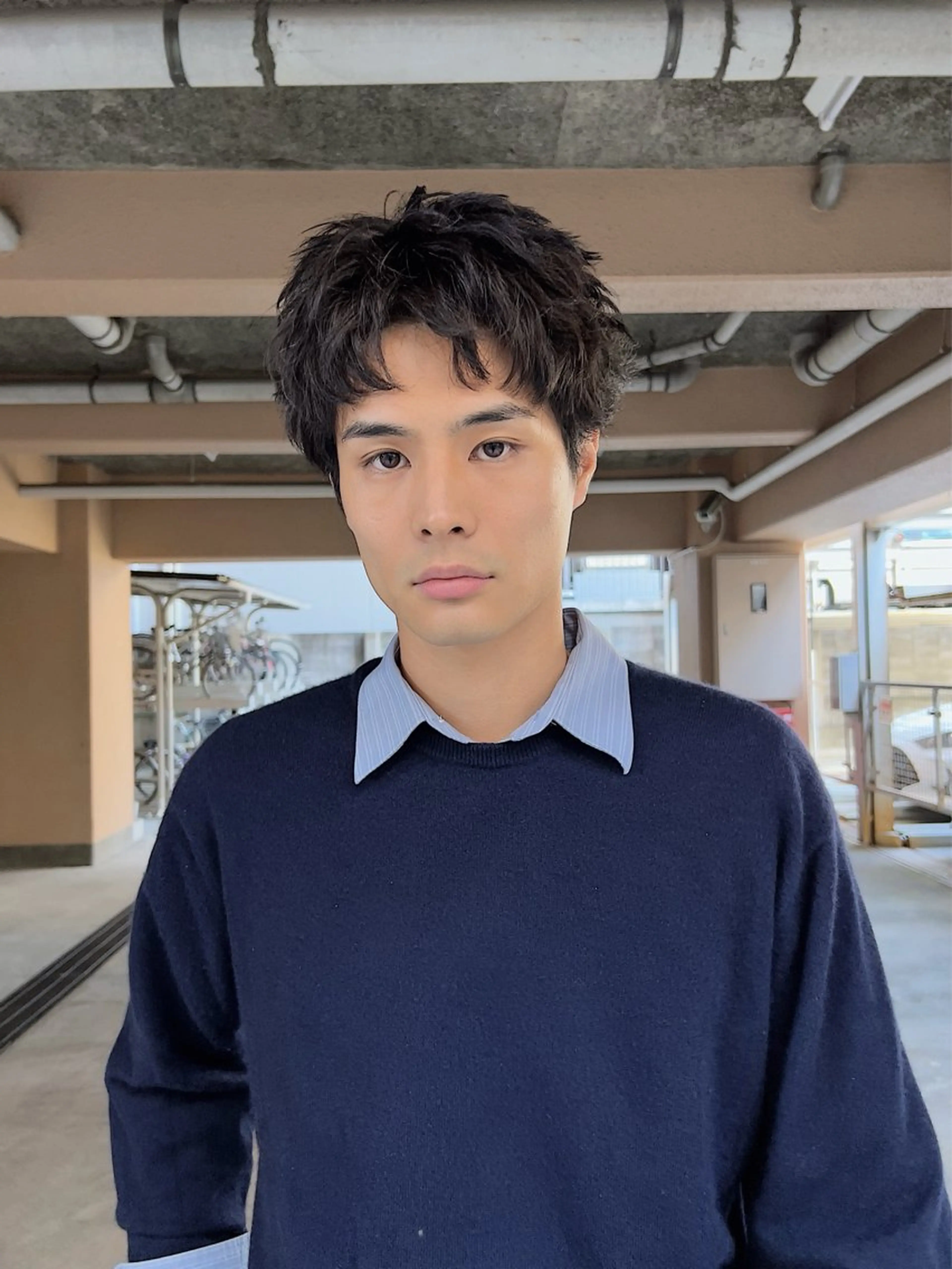 パーマ メンズ メンズパーマ メンズショート カット パーマ 大阪メンズパーマ /スパイキー/らいのヘアスタイル