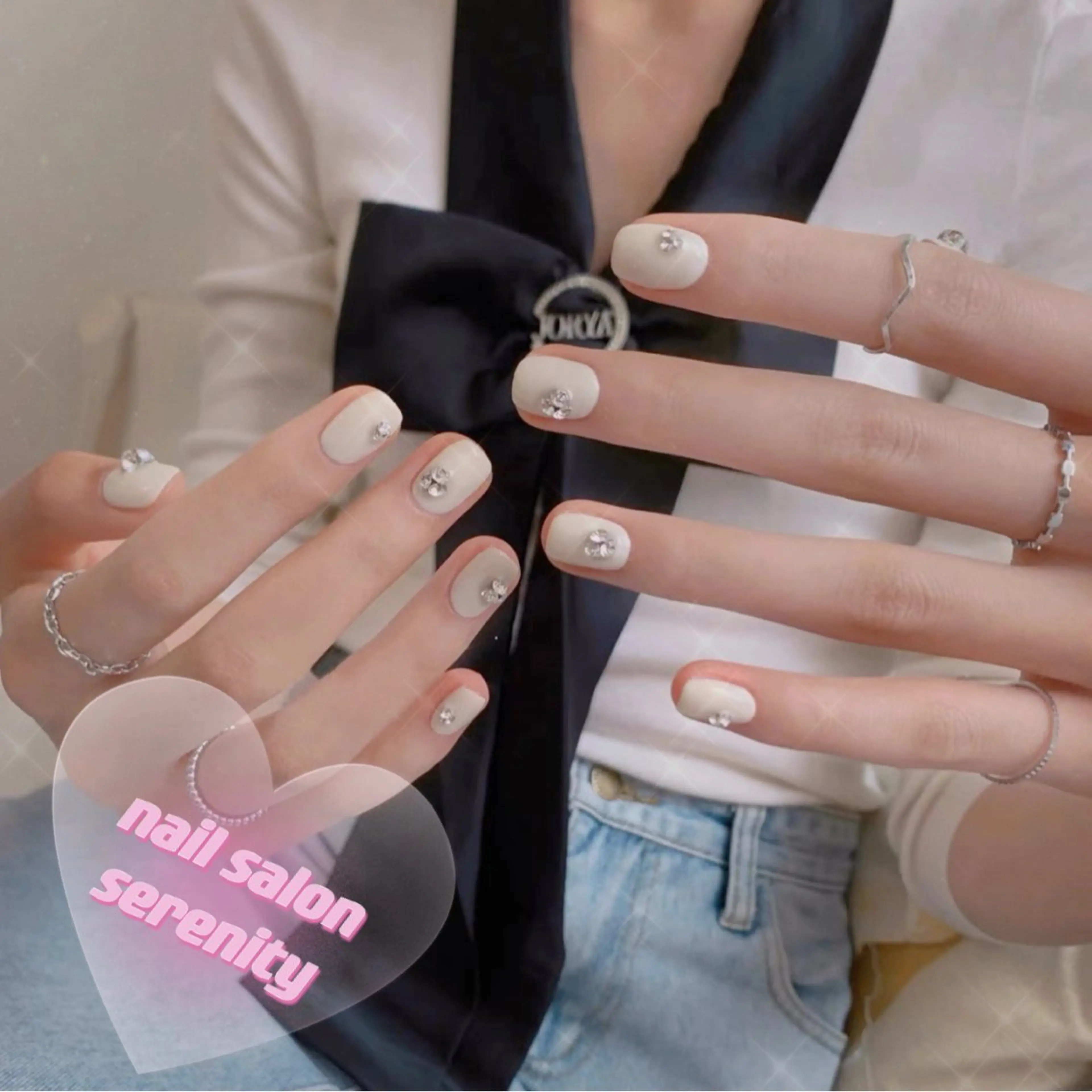 ネイル ハンドネイル ハンドケア ✨Serenity ワンホンネイルのネイルデザイン