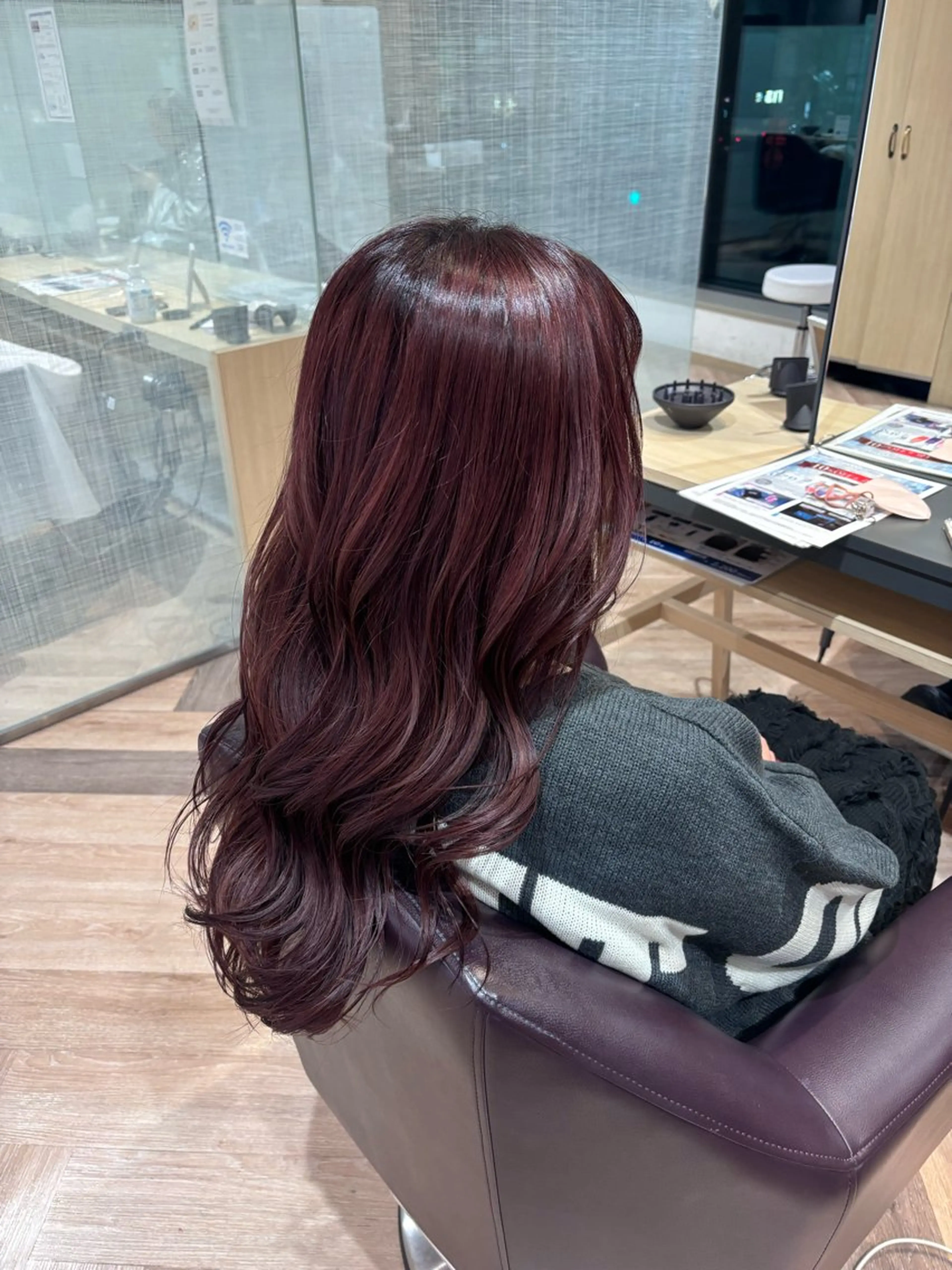 ロング カラー ヘアカラー ツヤ髪🎀暖色カラー さとあみのヘアスタイル