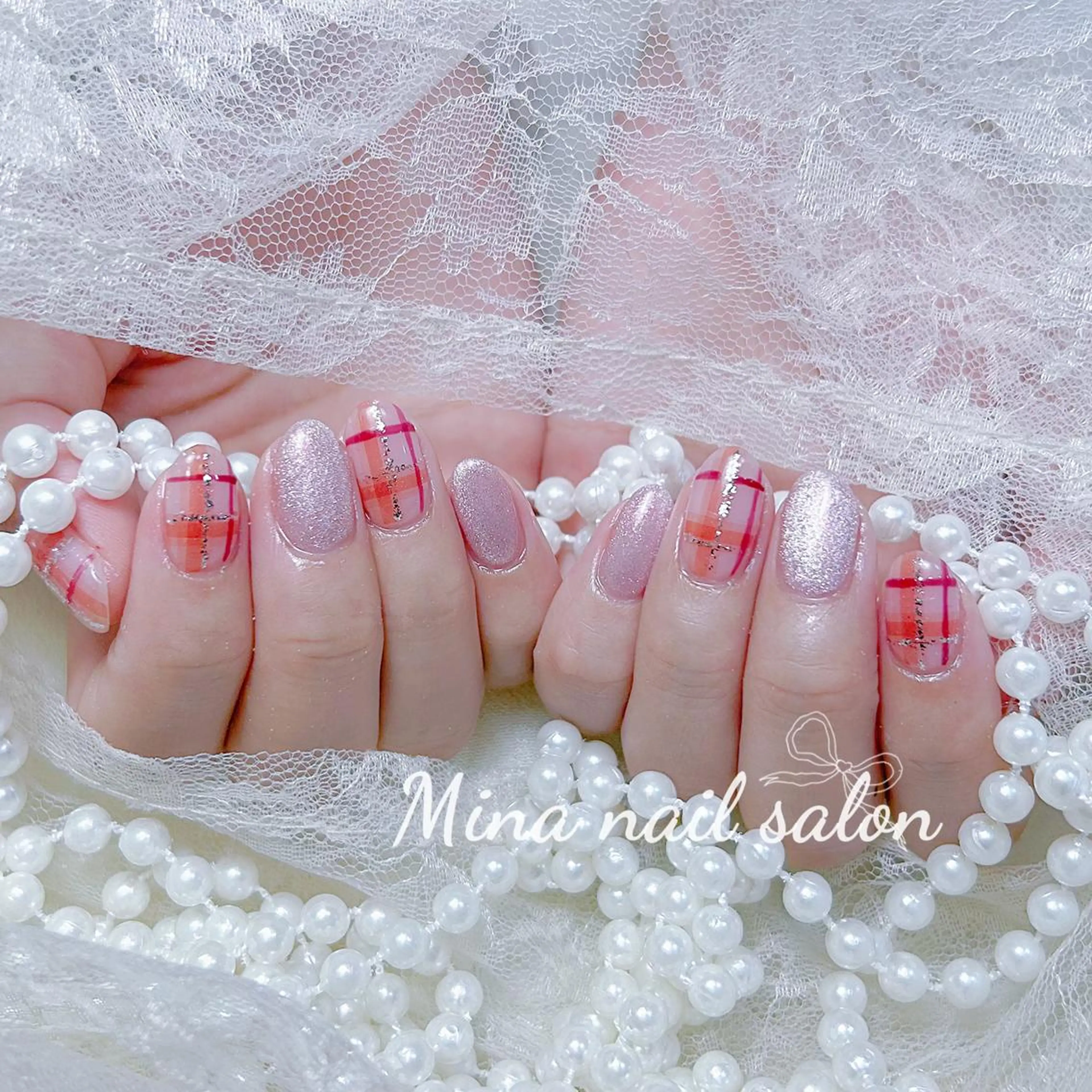 ネイル Mina🧸 韓国風ネイル🎀のネイルデザイン