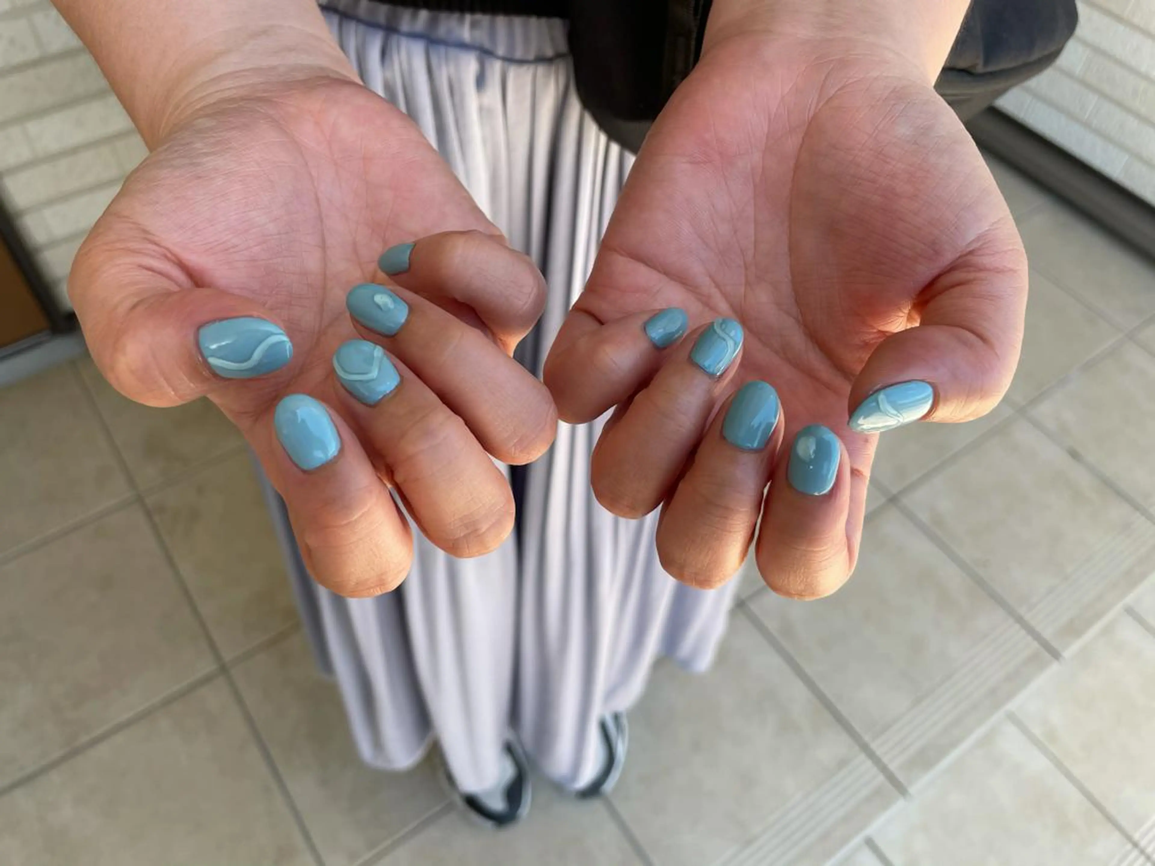 ショート ハンドネイル ハンドケア 大田 美笛香のネイルデザイン