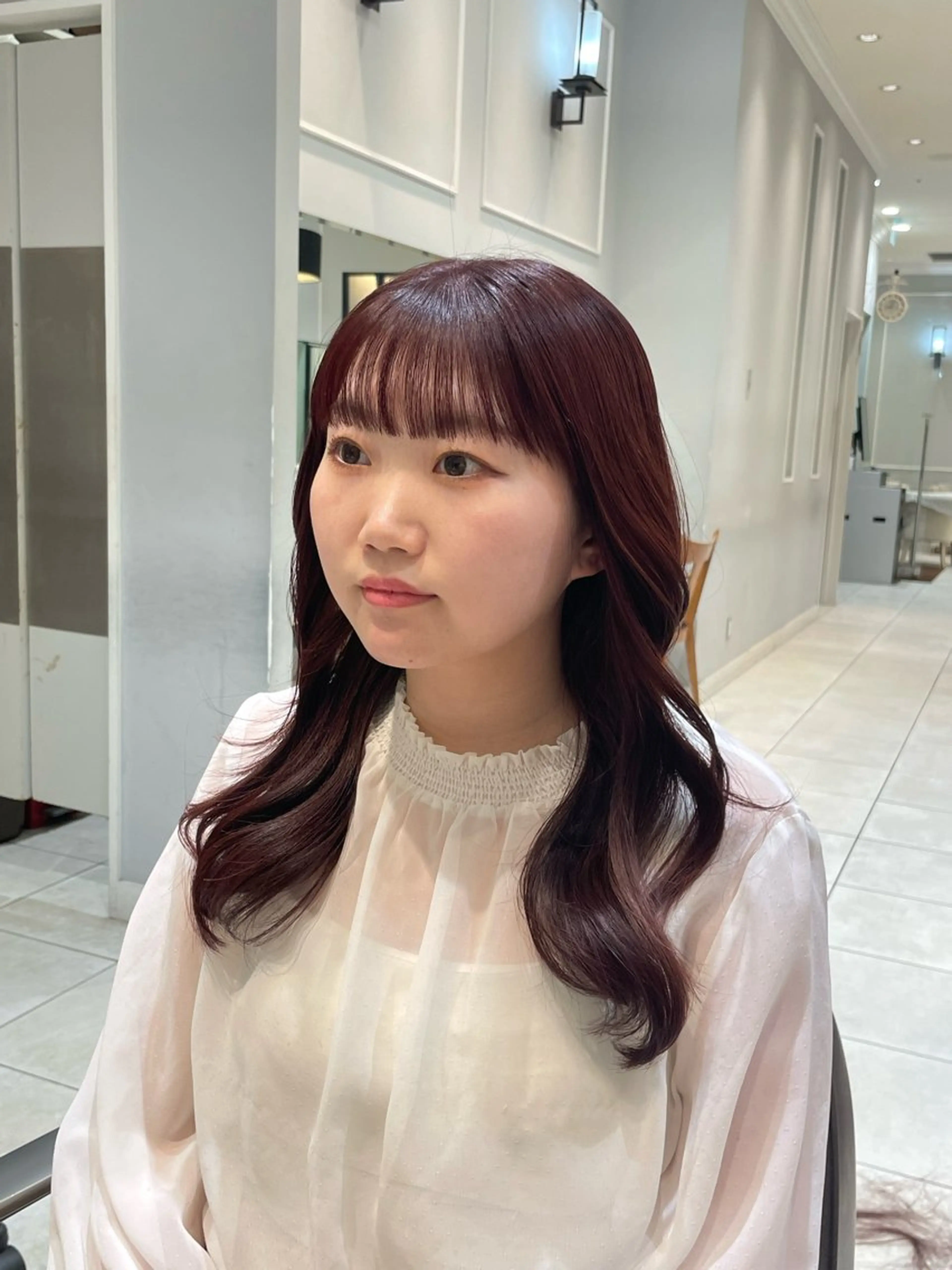 ロング カット ヘアカラー トリートメント 🩶赤み消しカラー 🐈‍⬛荻野美思🐾のヘアスタイル