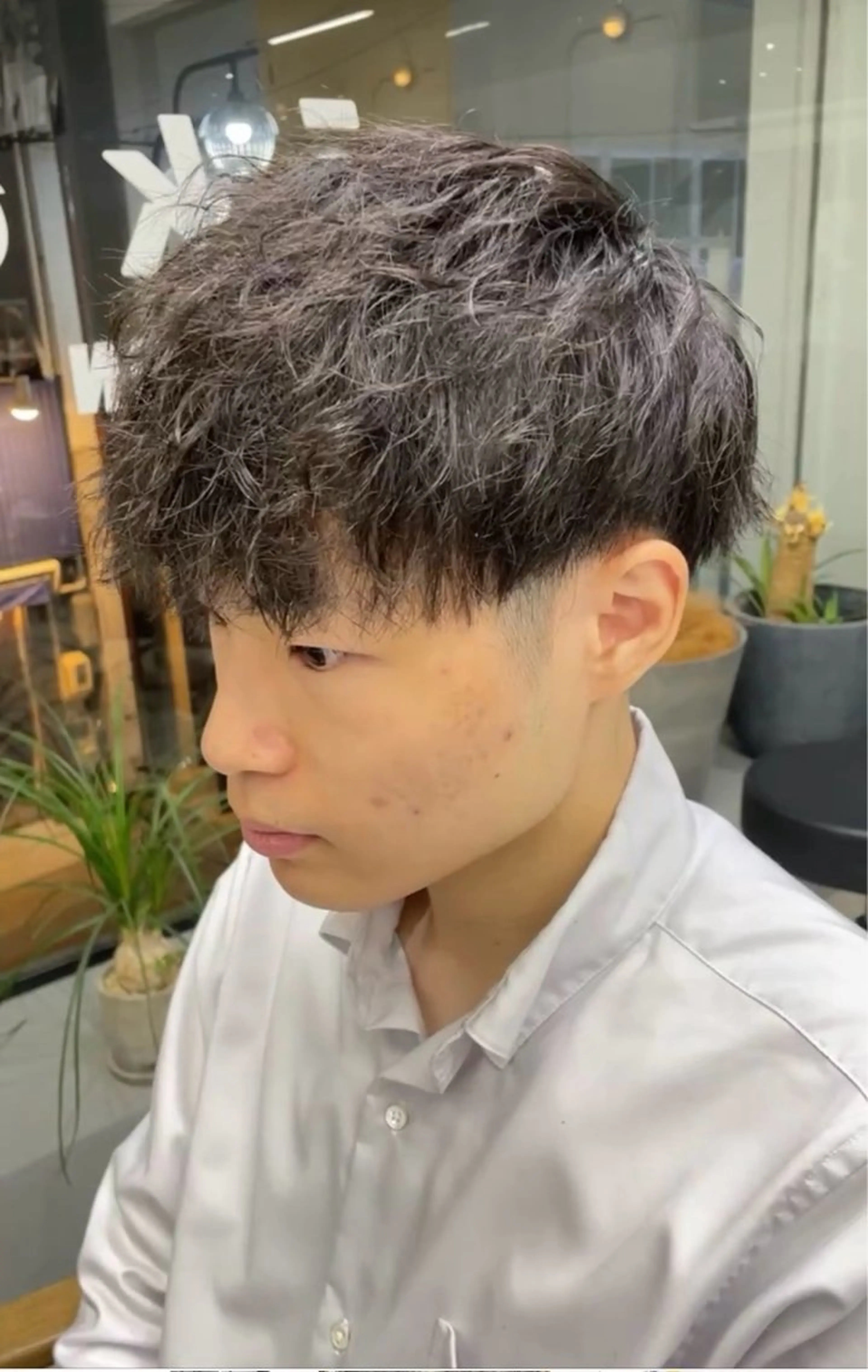 ショート パーマ メンズ カット パーマ メンズ専門サロン wokeのヘアスタイル