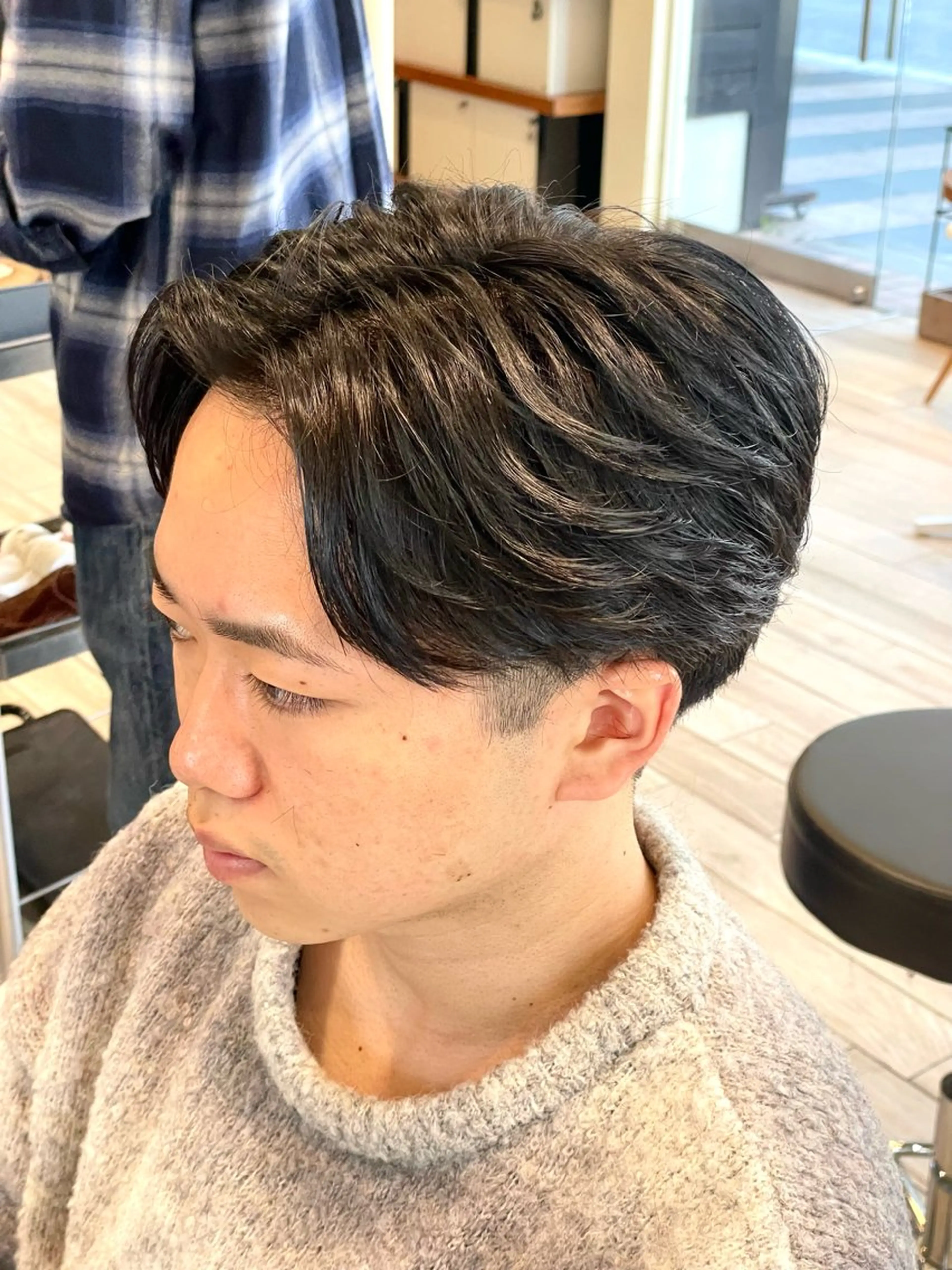 ショート メンズ センターパート メンズパーマ パーマ/フェード🔥 佐々木波人のヘアスタイル