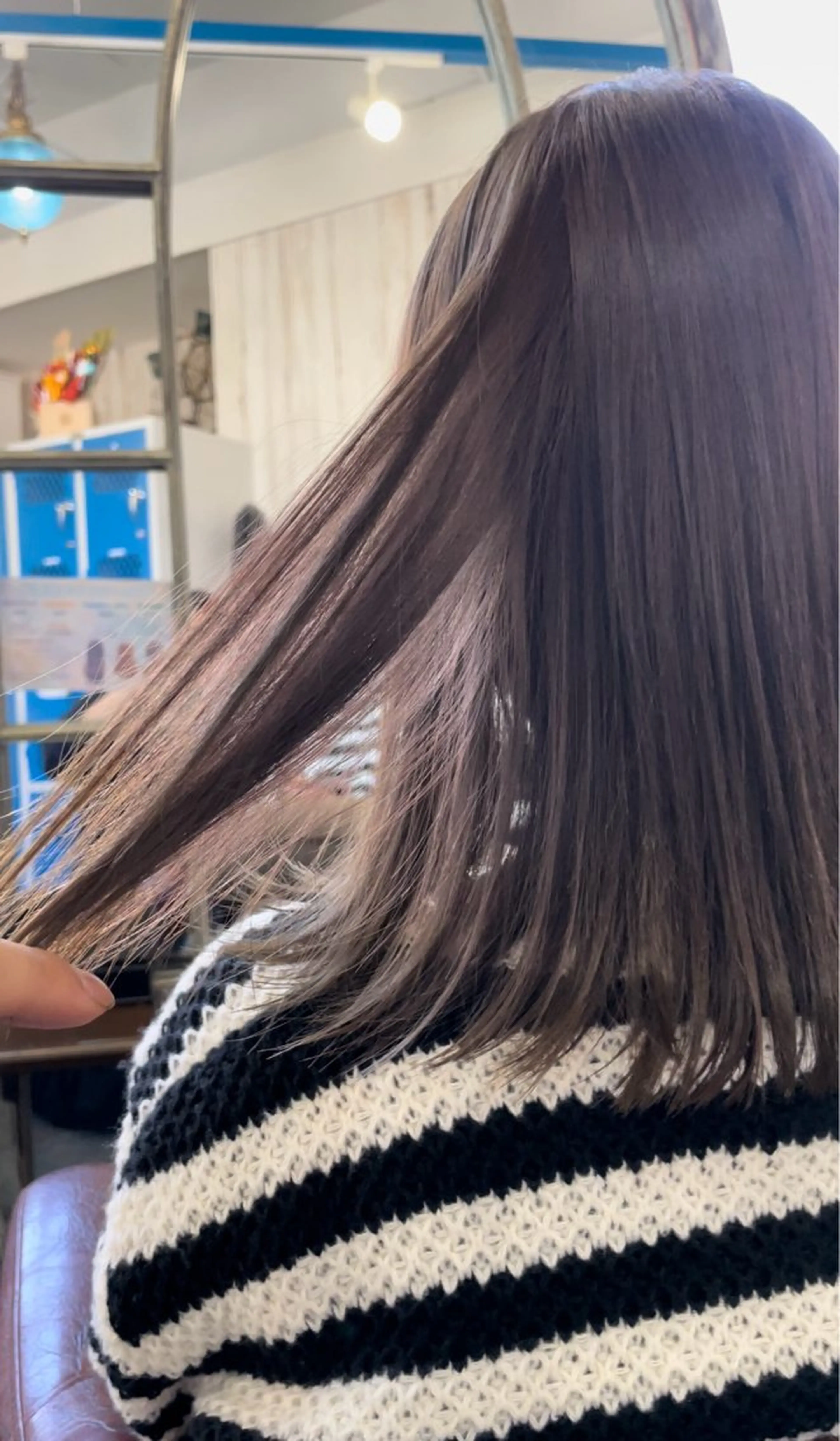 ミディアム カラー グレージュ シアーグレージュ カット ヘアカラー トリートメント 🌿美髪縮毛矯正 のプロ安川🌿のヘアスタイル