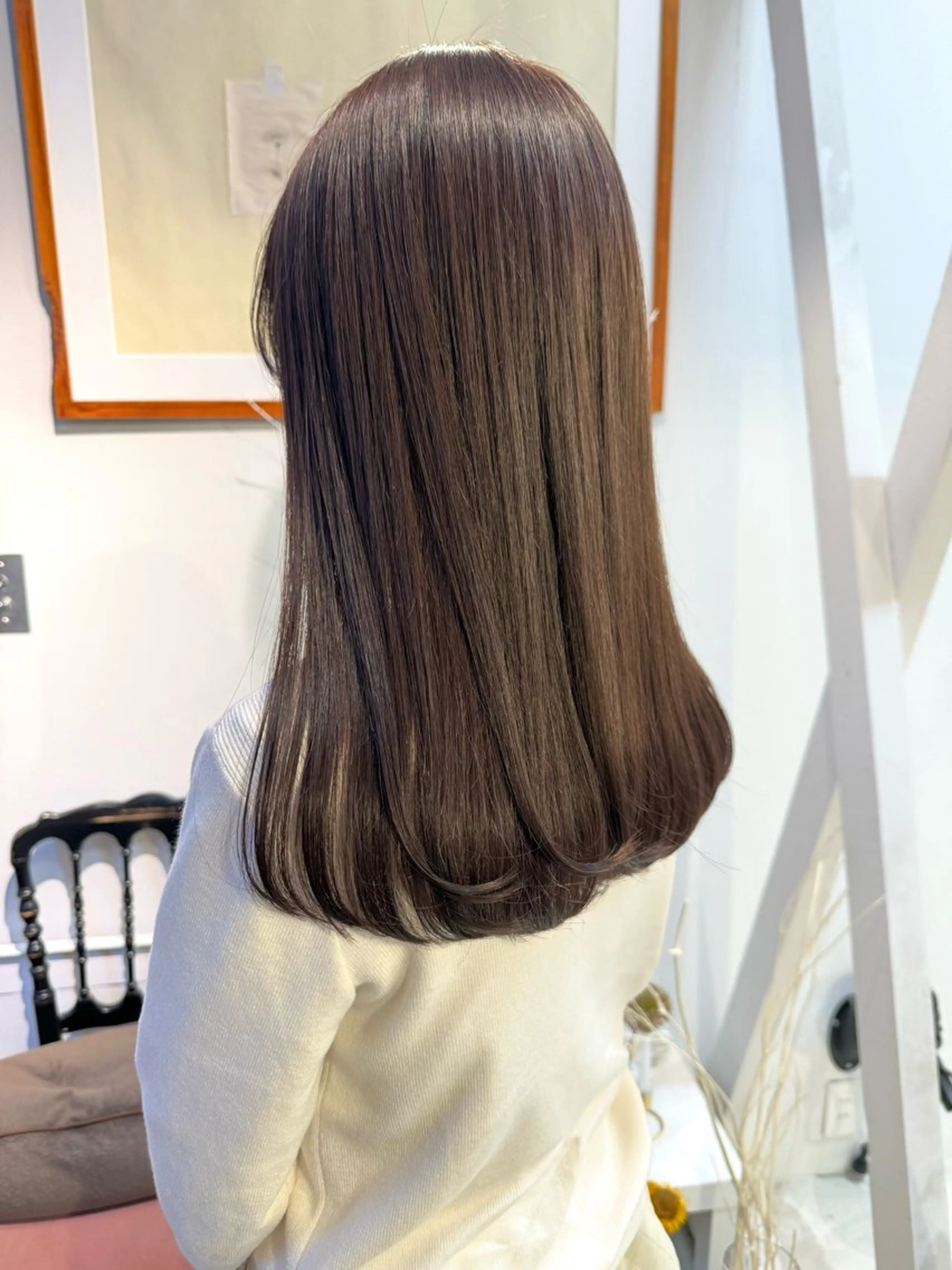 【メンテナンスの方はこちら✨】色素薄めカラー+超音波トリートメントケアの写真