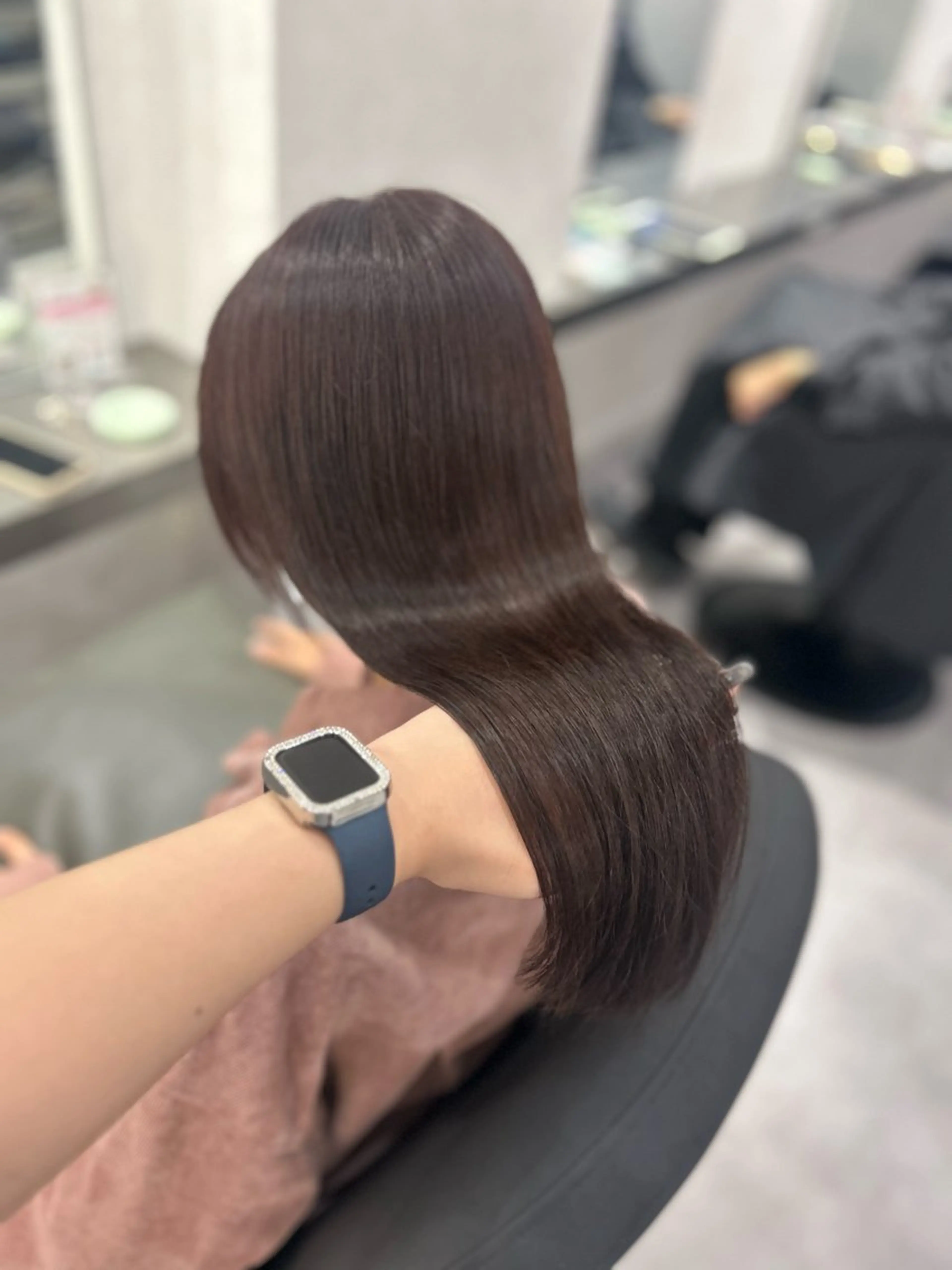 ロング カラー ブラウンカラー ピンクカラー ピンクブラウン カット ヘアカラー 艶髪/レイヤー 🦋MIYUUのヘアスタイル