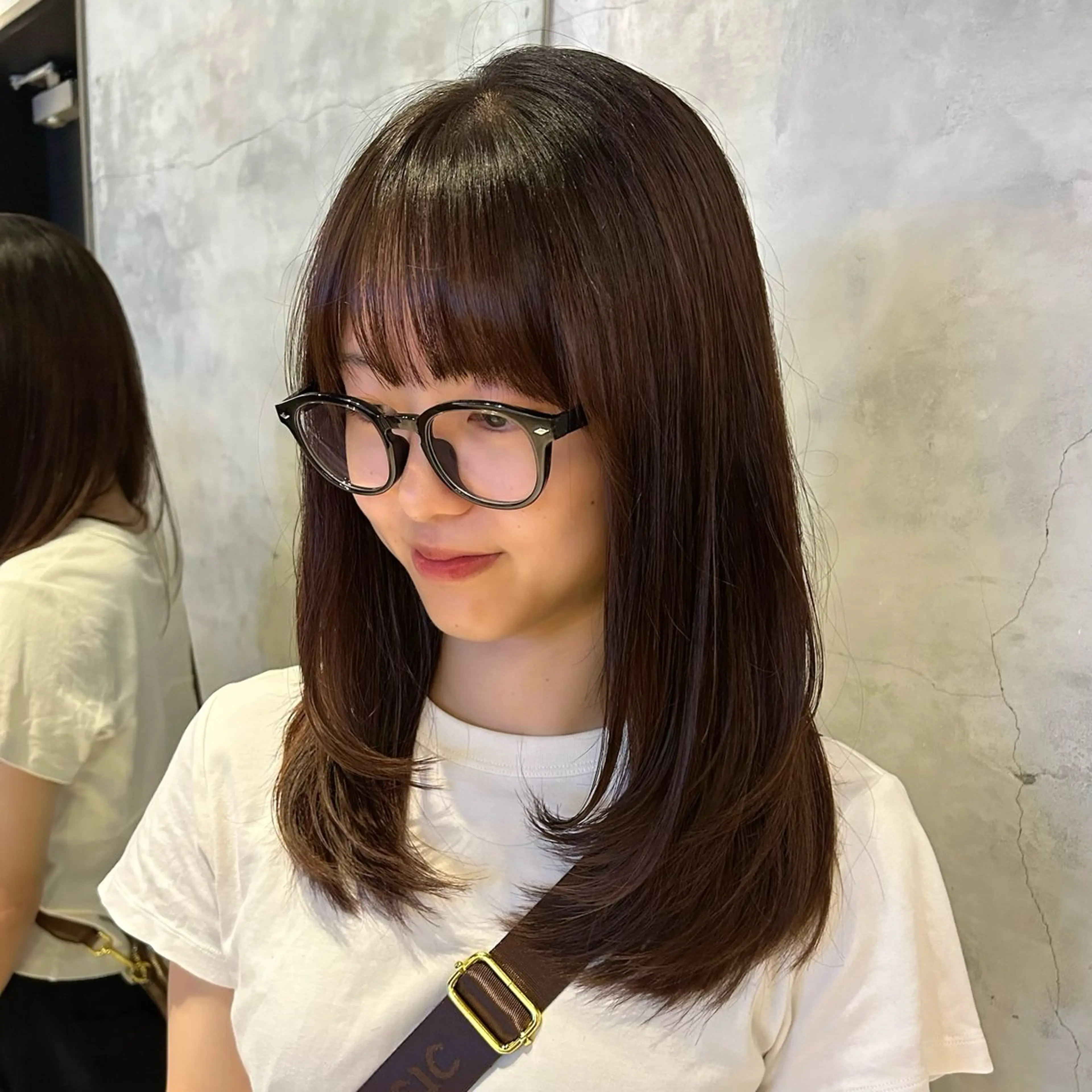 ミディアム レイヤーカット カット ヘアカラー トリートメント 透明感/レイヤー/ 髪質改善/あやか🤍のヘアスタイル