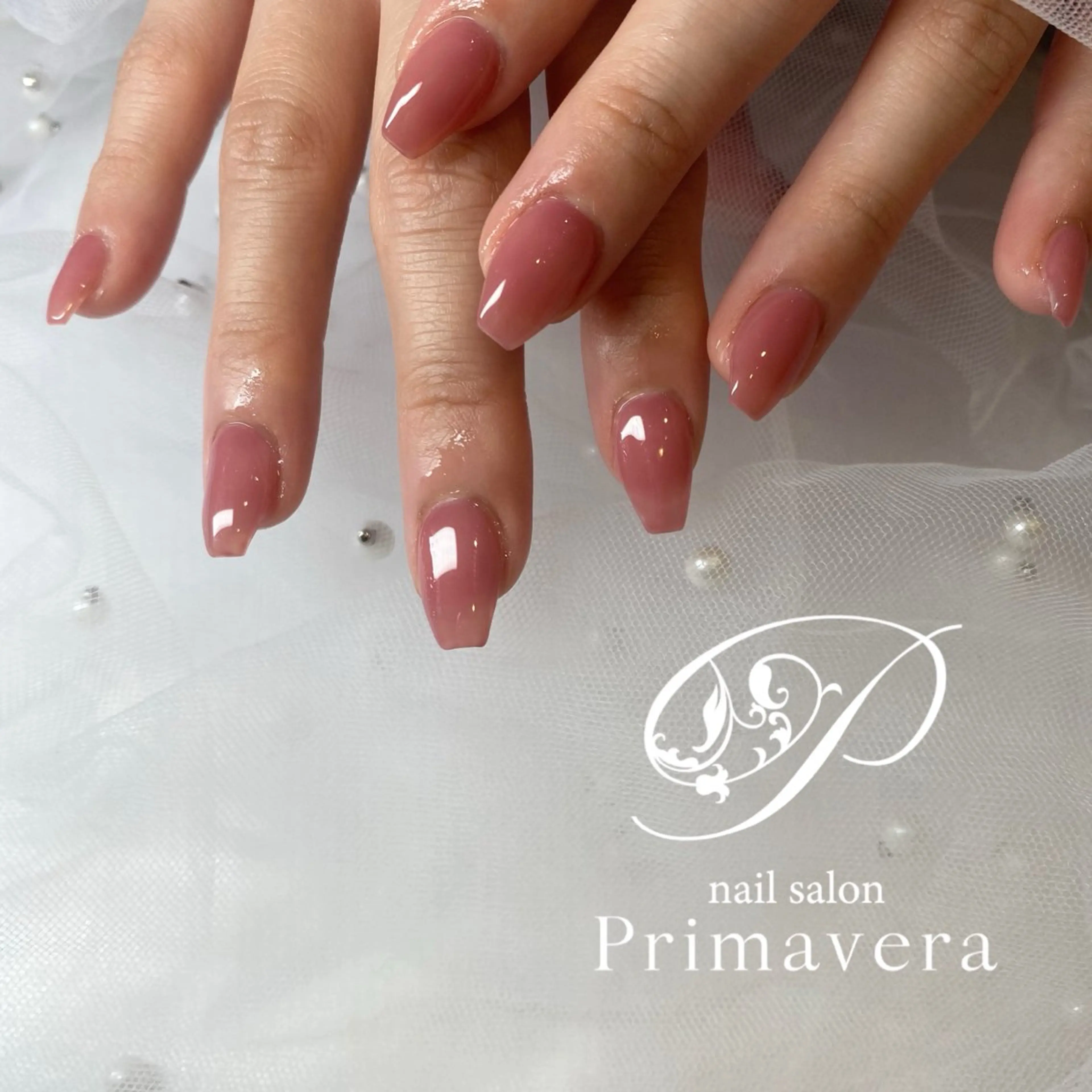 ネイル ハンドネイル primavera ワンホン系/ちゅるんのネイルデザイン
