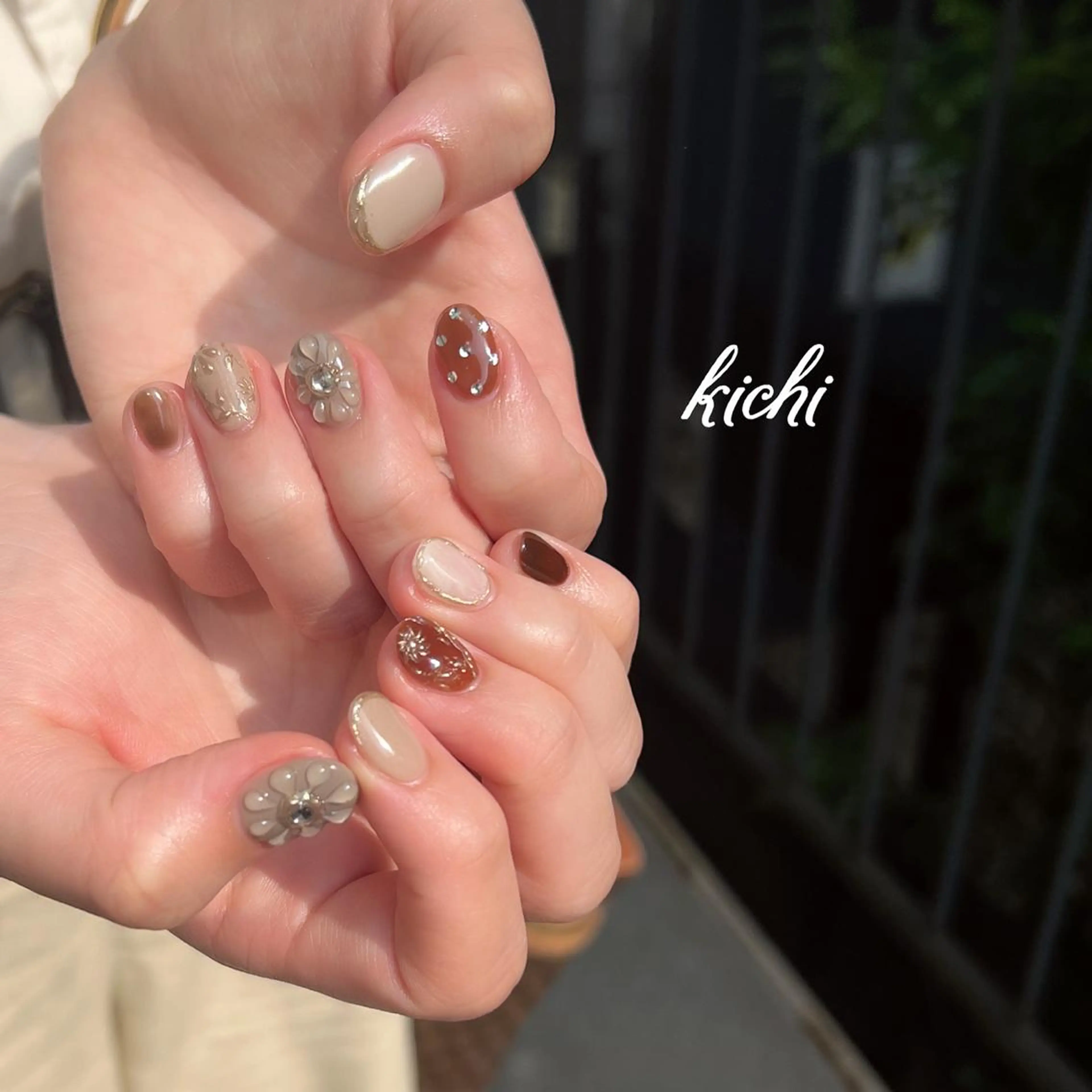 ネイル ジェルネイル 持ち込み ニュアンスネイル パラジェル ぷっくりネイル kichi･:* みじゅのネイルデザイン