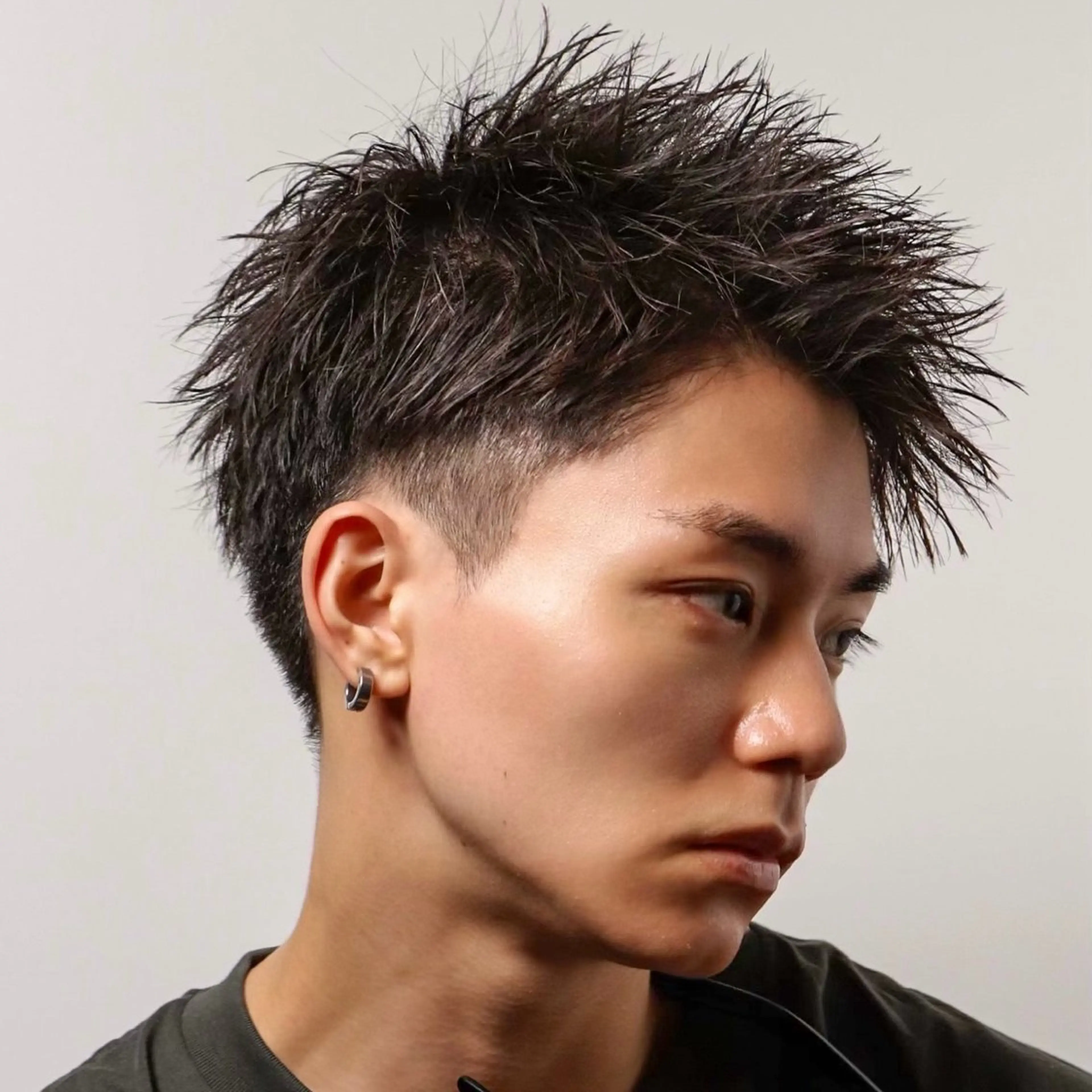 ショート パーマ メンズ アップバング ショートヘア カット メンズサロン/川越/ モリワキフウガのヘアスタイル