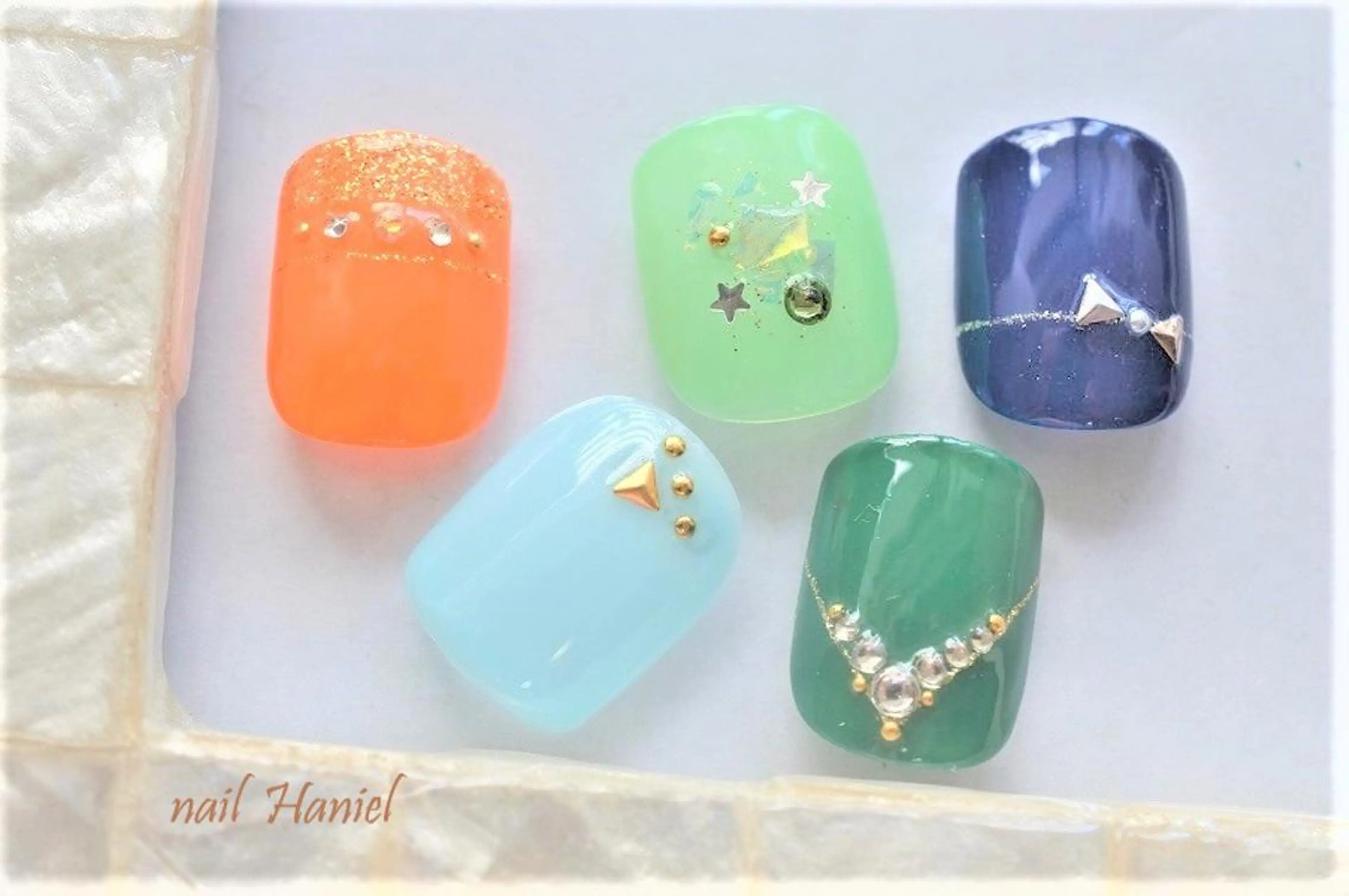 ネイル フットネイル ジェルネイル nail Haniel所属・半蔵門サロンハニエル 魅神 ちよのネイルデザイン
