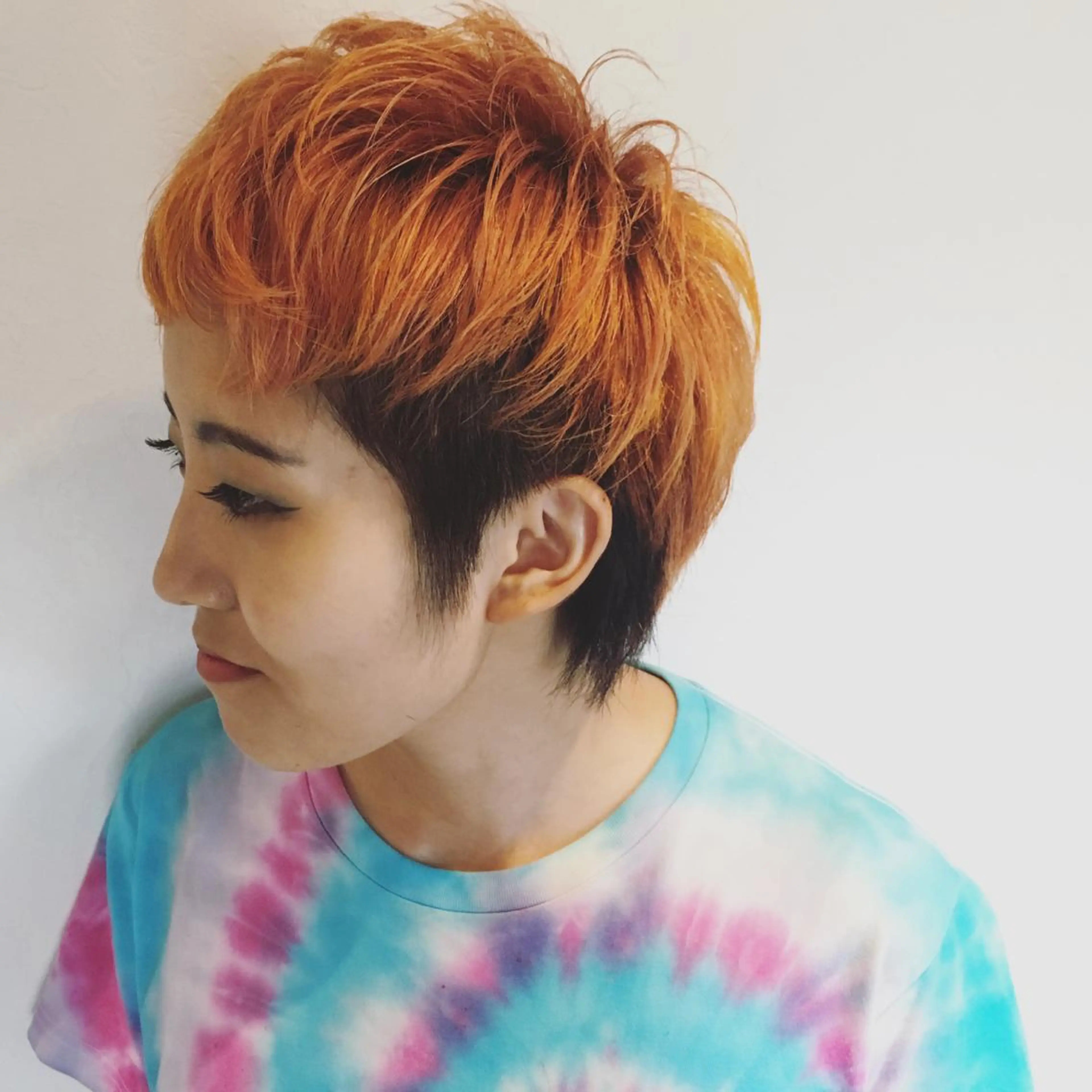 ショート カラー オレンジ lafith hair dope所属・[外国人風カラー] 田中健太のヘアスタイル