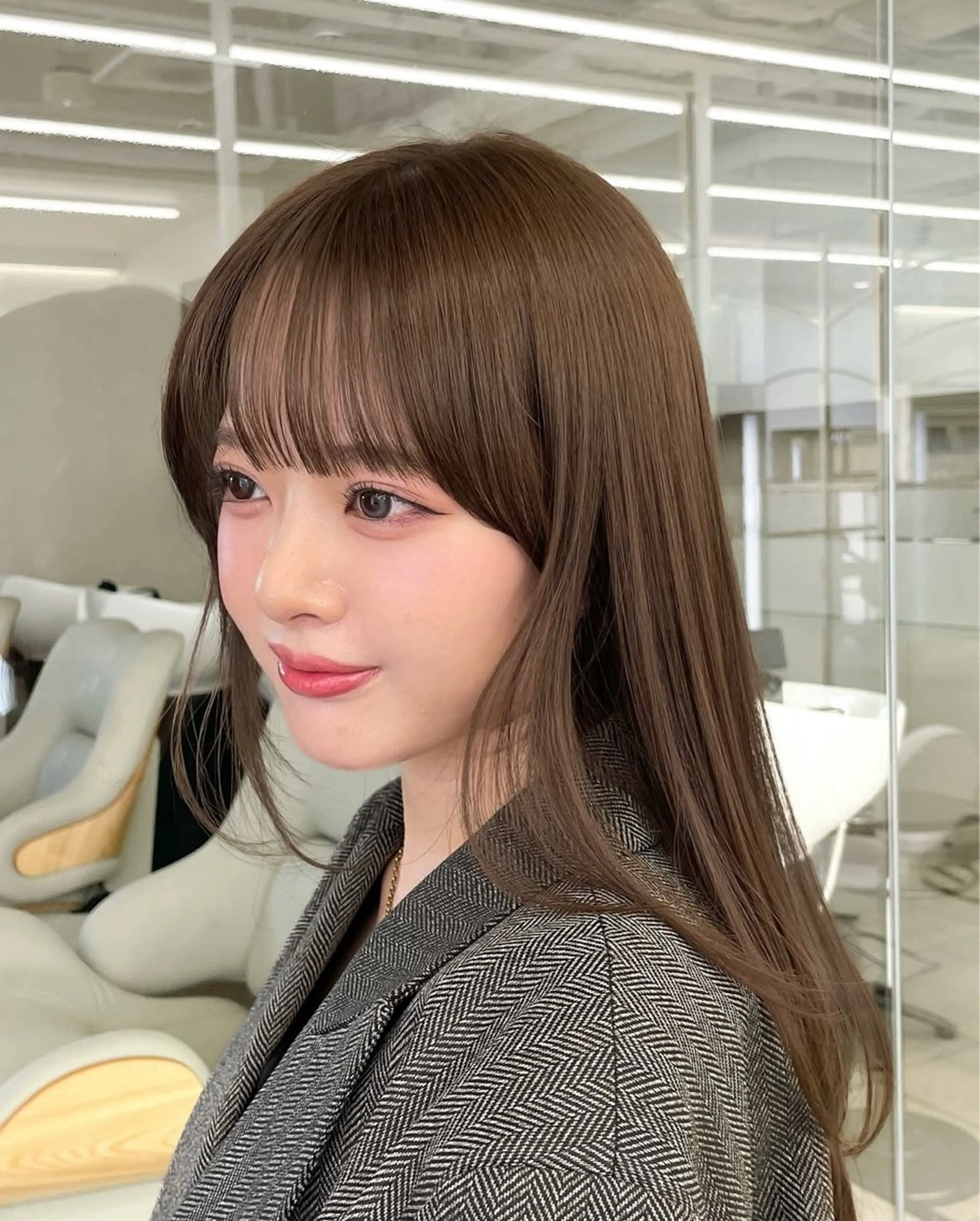 セミロング カラー ベージュカラー 透明感カラー ヘアカラー トリートメント 透明感カラー/銀座 🖤かりん🖤COAのヘアスタイル