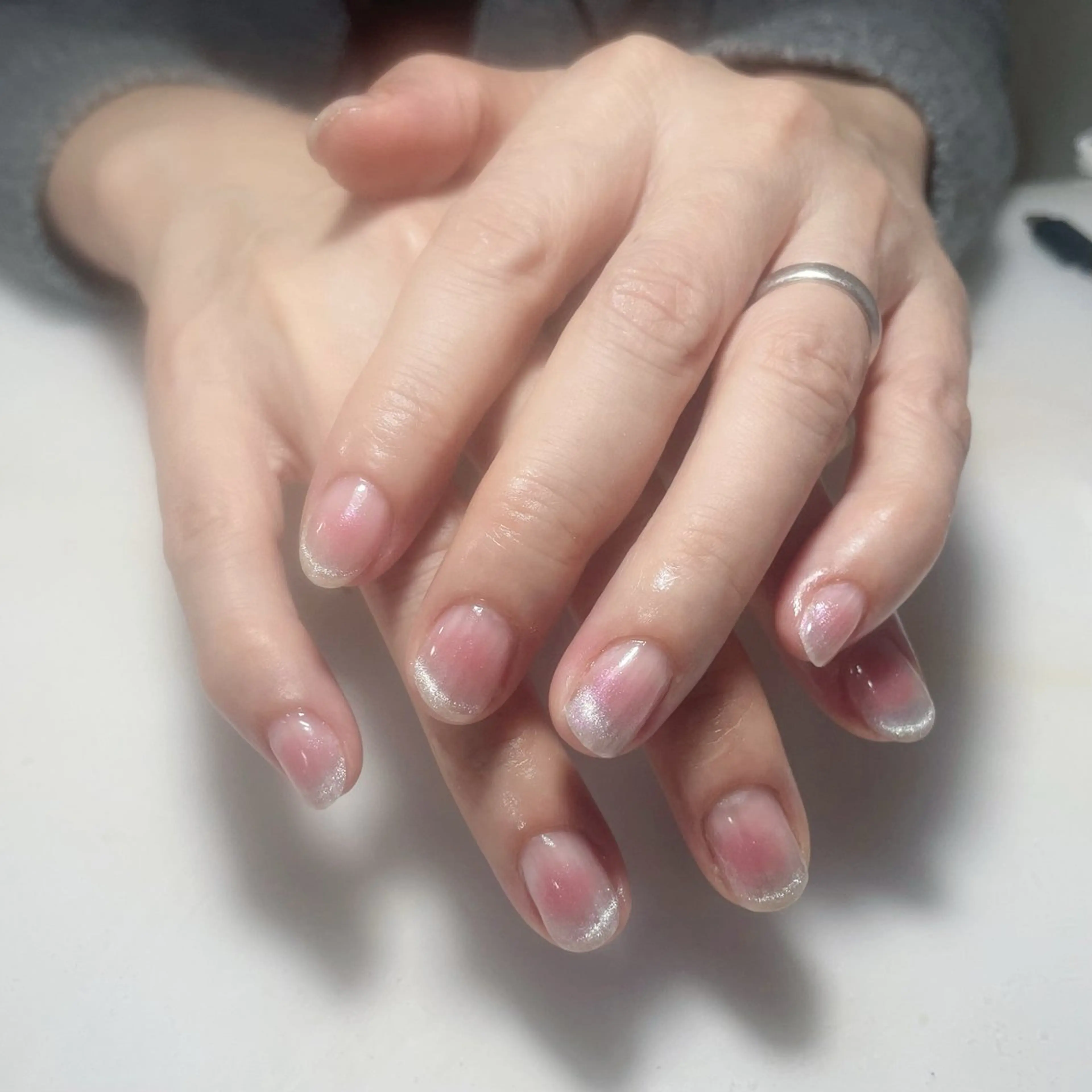 ネイル アートネイル フレンチネイル ジェルネイル グラデーション 韓国ネイル ハンドネイル 久保田 マリコのネイルデザイン