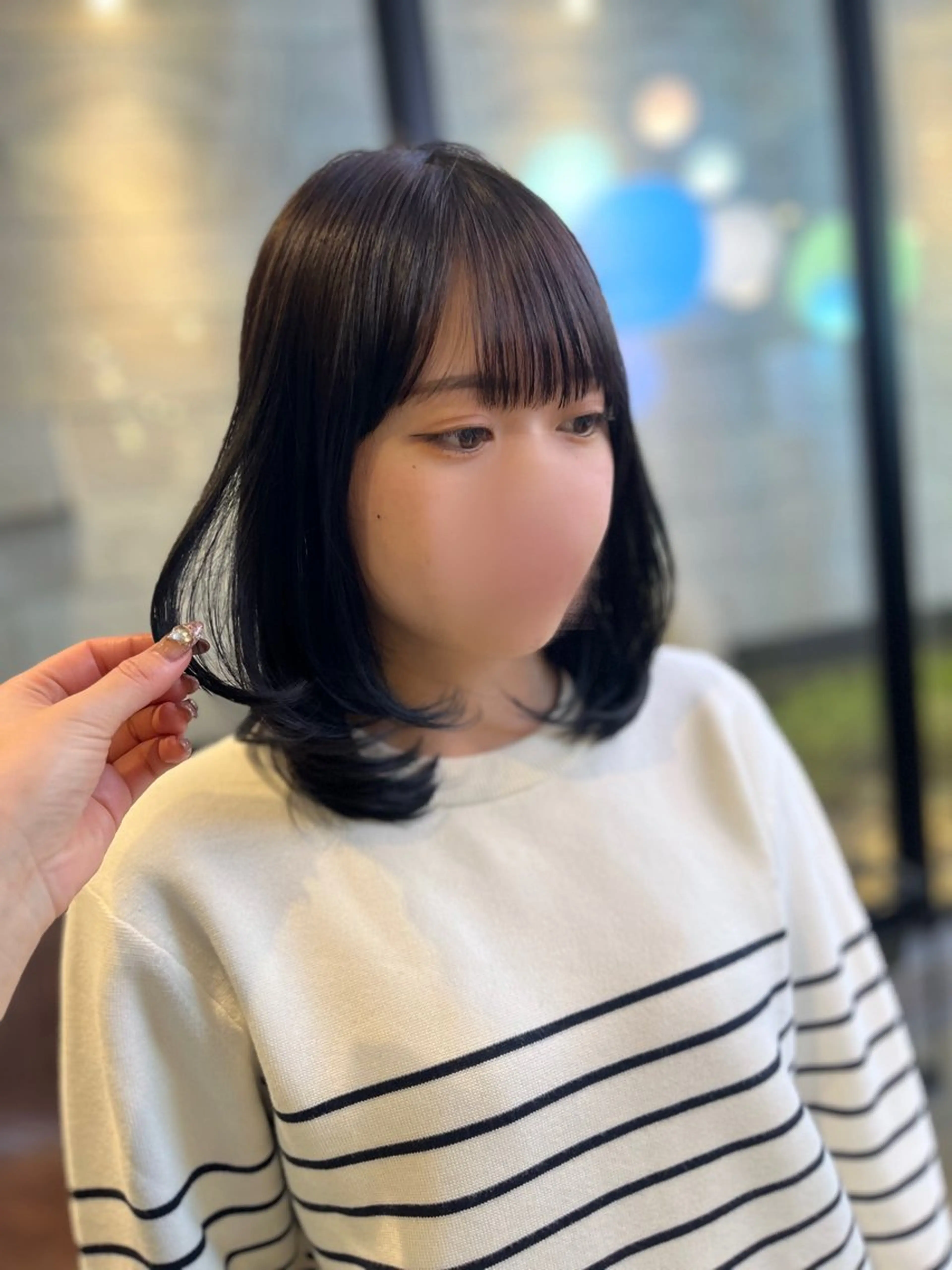 ミディアム カラー カット ヘアカラー lolonois池田 /レイヤー/郷田遥のヘアスタイル