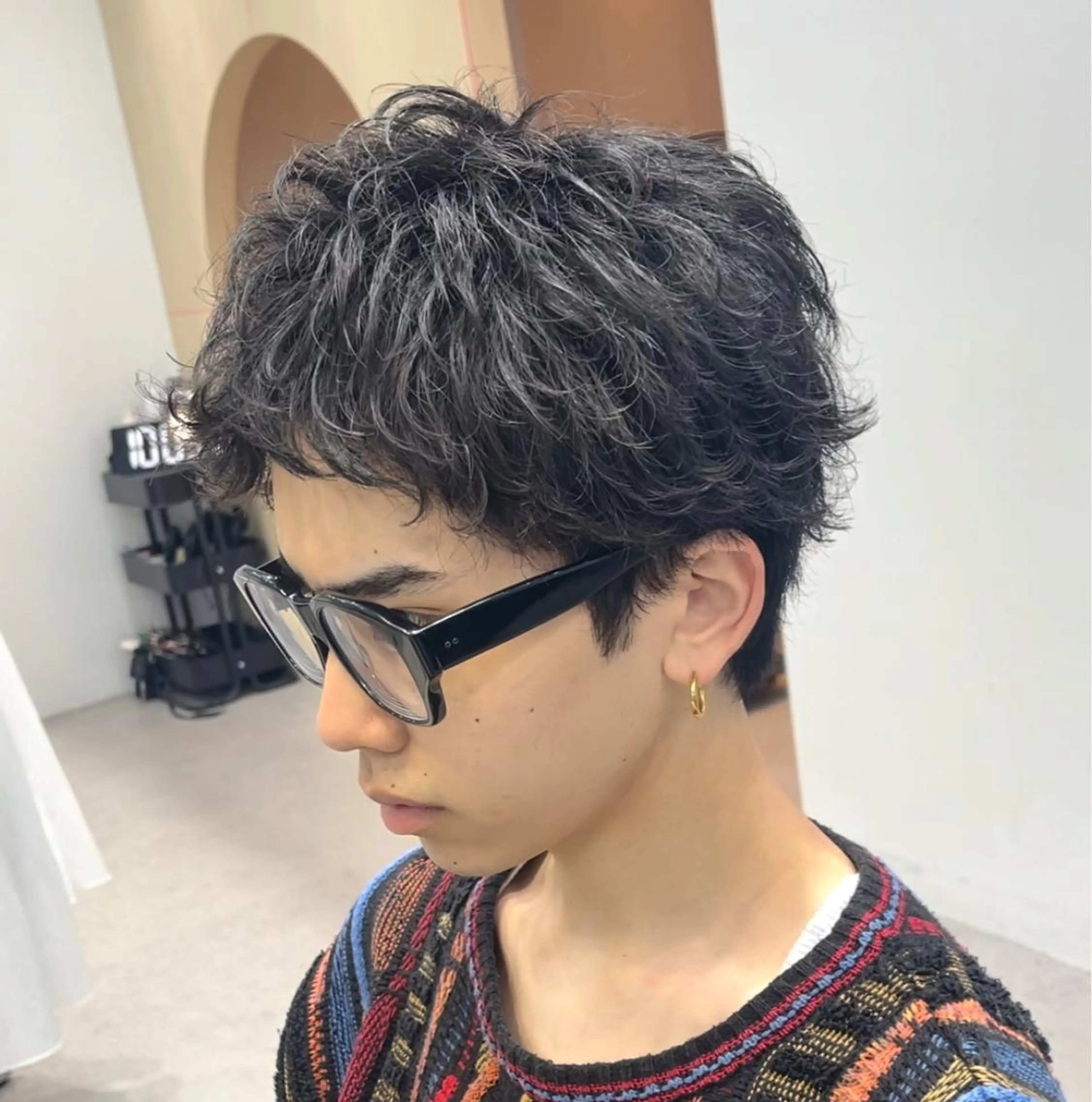 ショート パーマ メンズ メンズパーマ スペインカール スパイキーショート ツイストスパイラルパーマ 波巻きパーマ 松下 友希 【fifth】のヘアスタイル