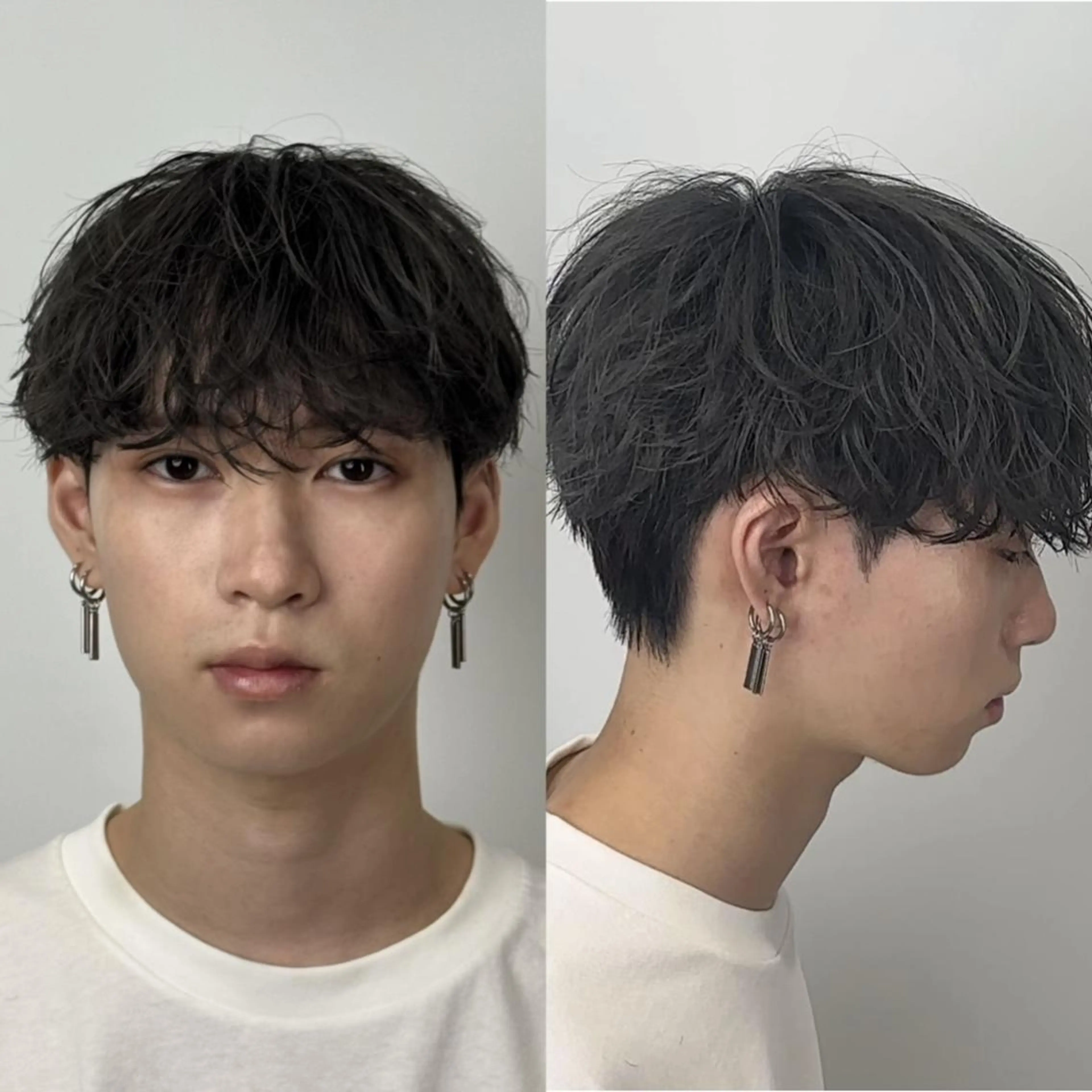 ショート パーマ メンズ カット パーマ GLANZ天神赤坂 メンズサロンのヘアスタイル